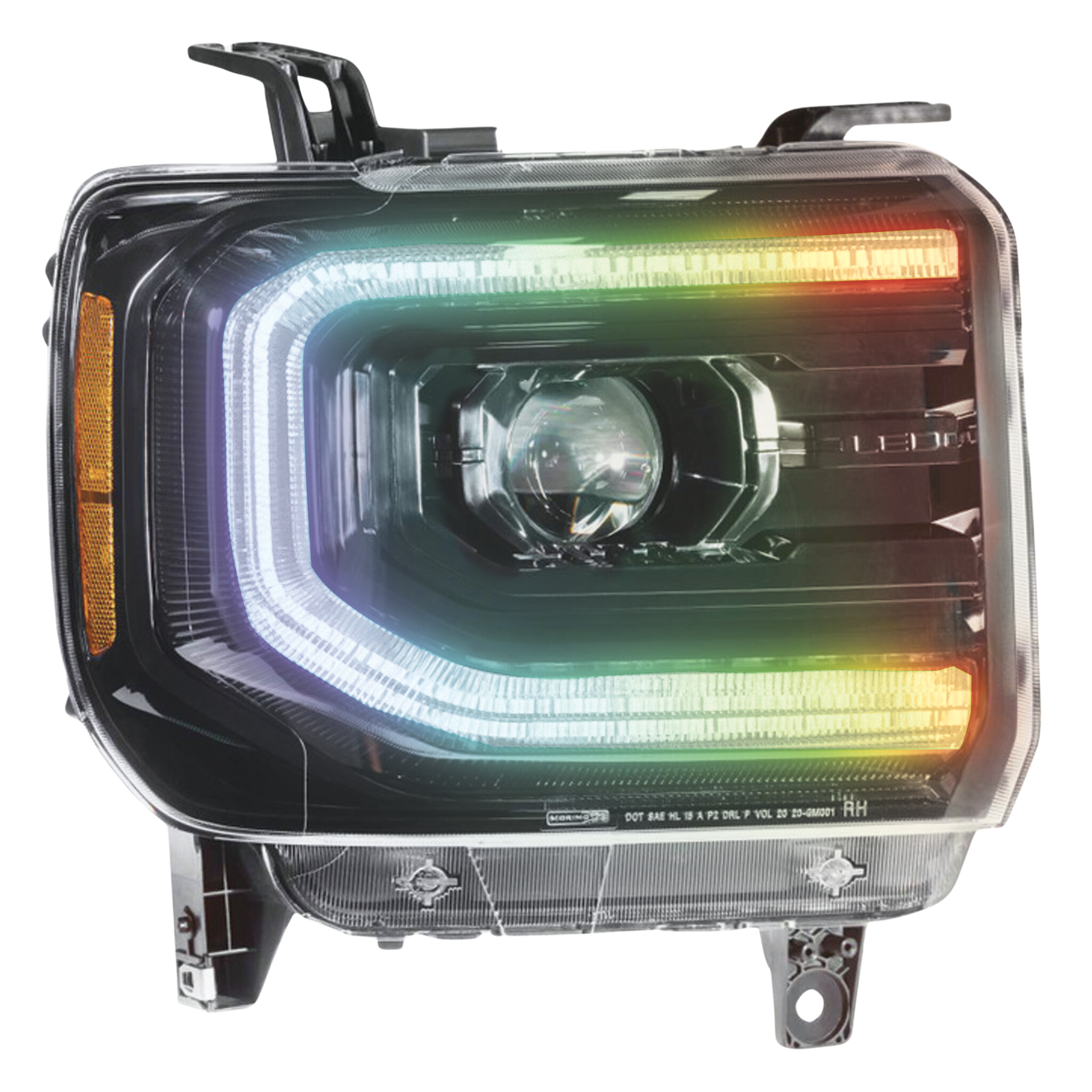 GMC Sierra: Multicolor Built Morimoto XB Headlights (2014-2018)