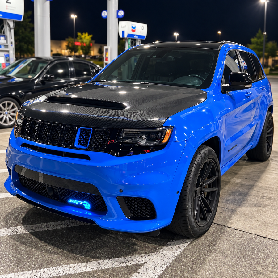 LED Emblem Badge: (Multicolor)  – Compatible with Jeep Trackhawk