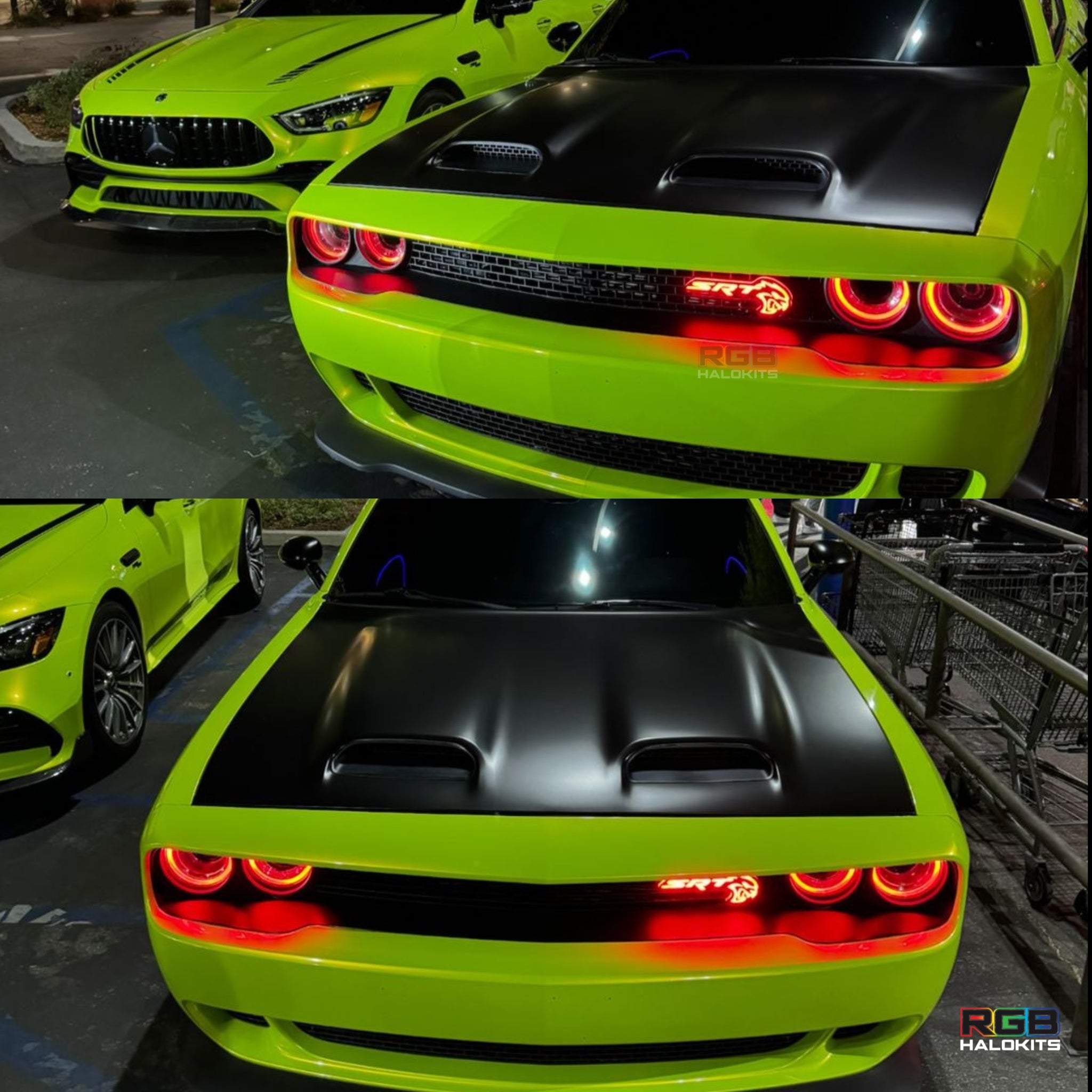 SRT Hellcat LED Emblem Badge: (Multicolor)