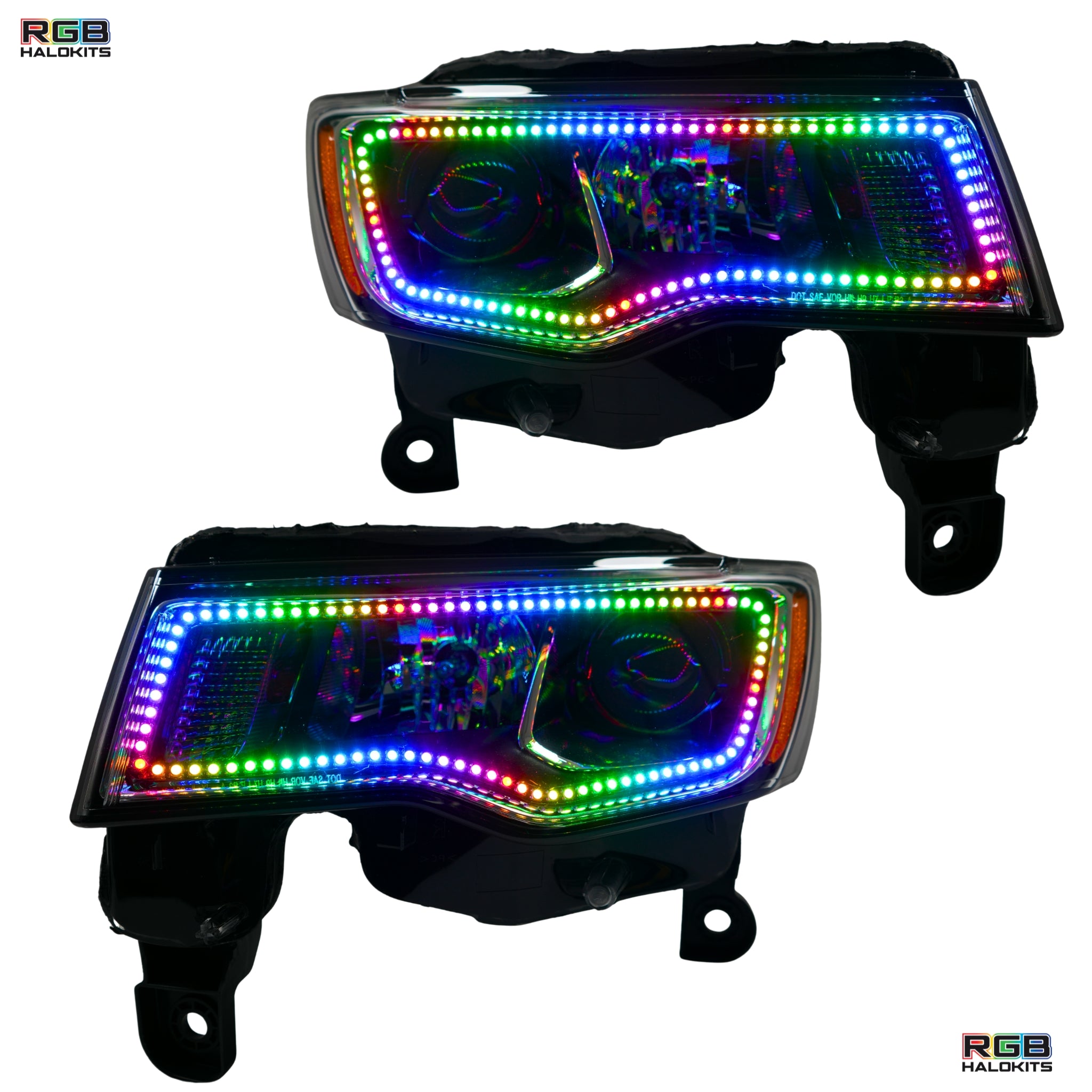Jeep Grand Cherokee Multicolor Flow Series Halo Kit (2014-2021) – Custom Multicolor LED Lighting by RGB Halo Kits