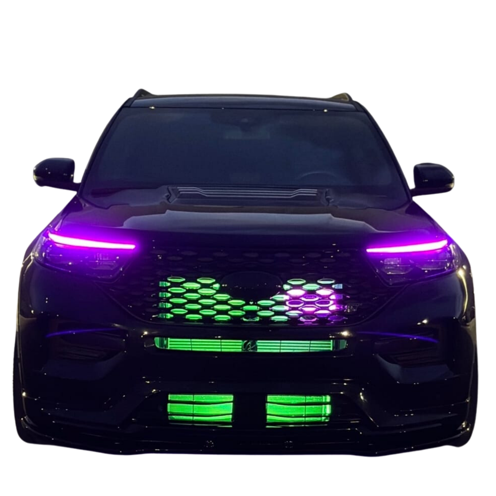 2020-2022 Ford Explorer RGBW DRL Boards - RGB Halo Kits Multicolor Flow Series Color Chasing RGBWA LED headlight kit Oracle Lighting Trendz OneUpLighting Morimoto theretrofitsource AutoLEDTech Diode Dynamics