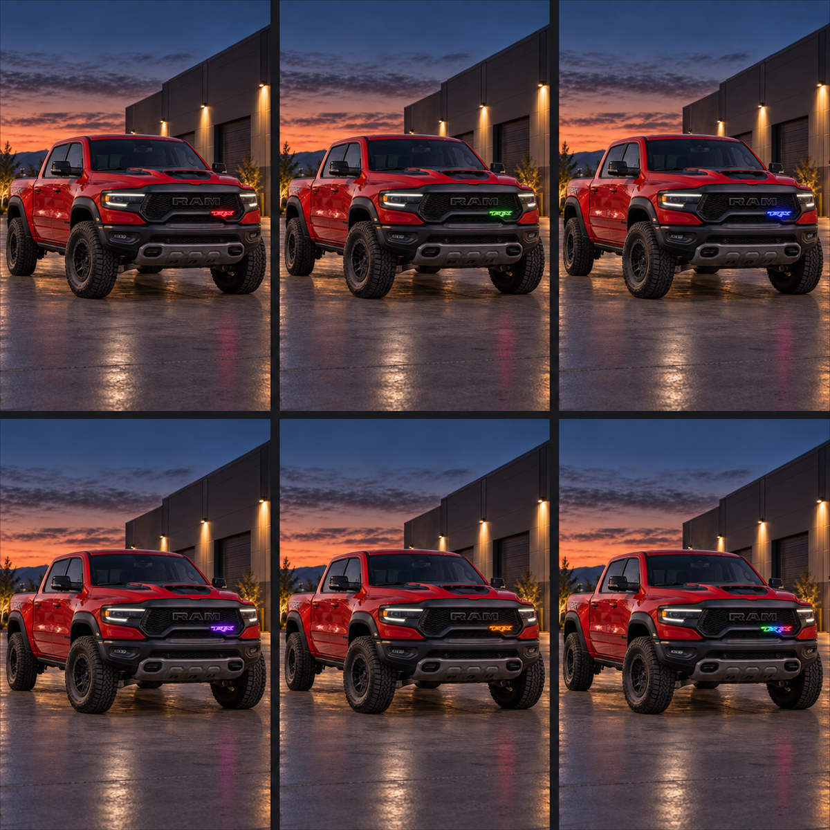 LED Emblem Badge: (Multicolor) – Compatible with Ram TRX