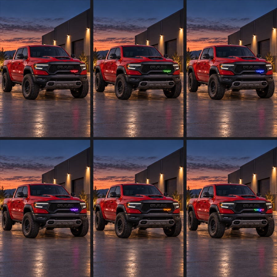 LED Emblem Badge: (Multicolor) – Compatible with Ram TRX
