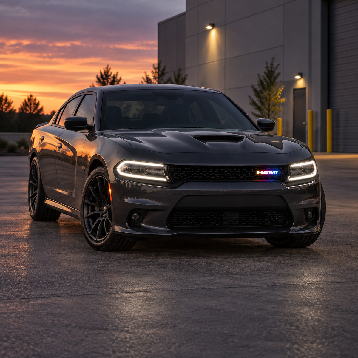 LED Emblem Badge: (Multicolor) – Compatible with HEMI-Powered Vehicles
