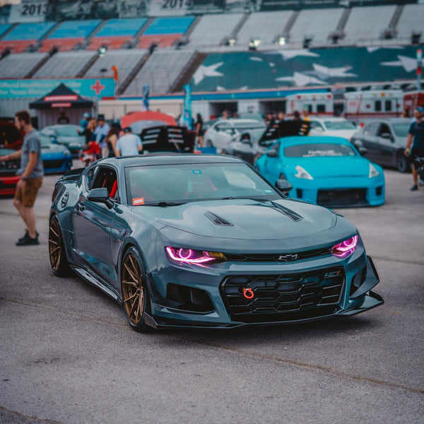 Chevrolet Camaro: Multicolor Flow Series Headlights w/ Halos (2016-2018) – Custom Multicolor LED Lighting by RGB Halo Kits