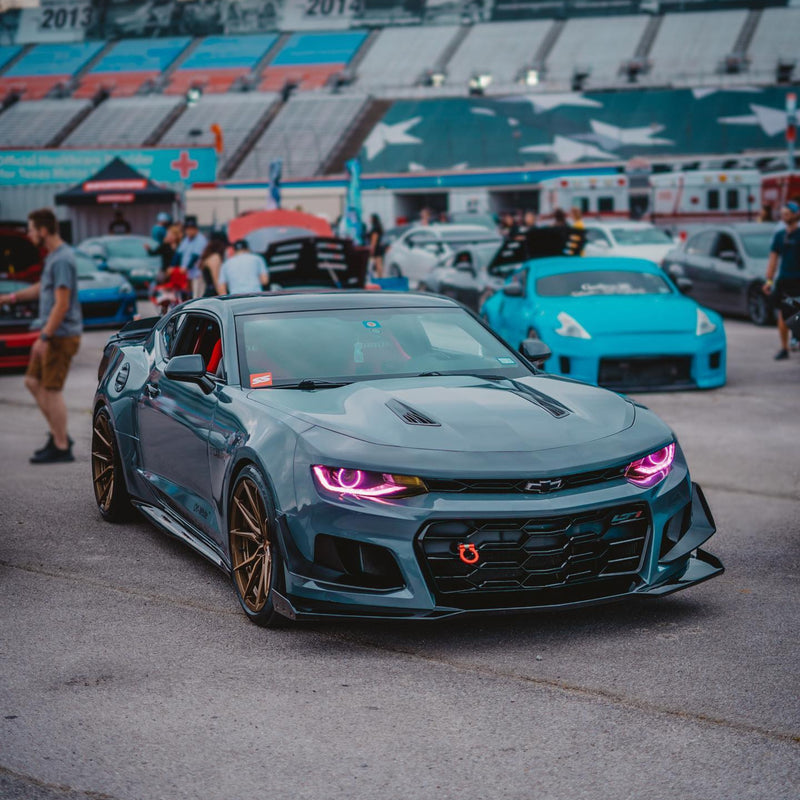Chevrolet Camaro: Multicolor Flow Series Headlights w/ Halos (2016-2018) – Custom Multicolor LED Lighting by RGB Halo Kits