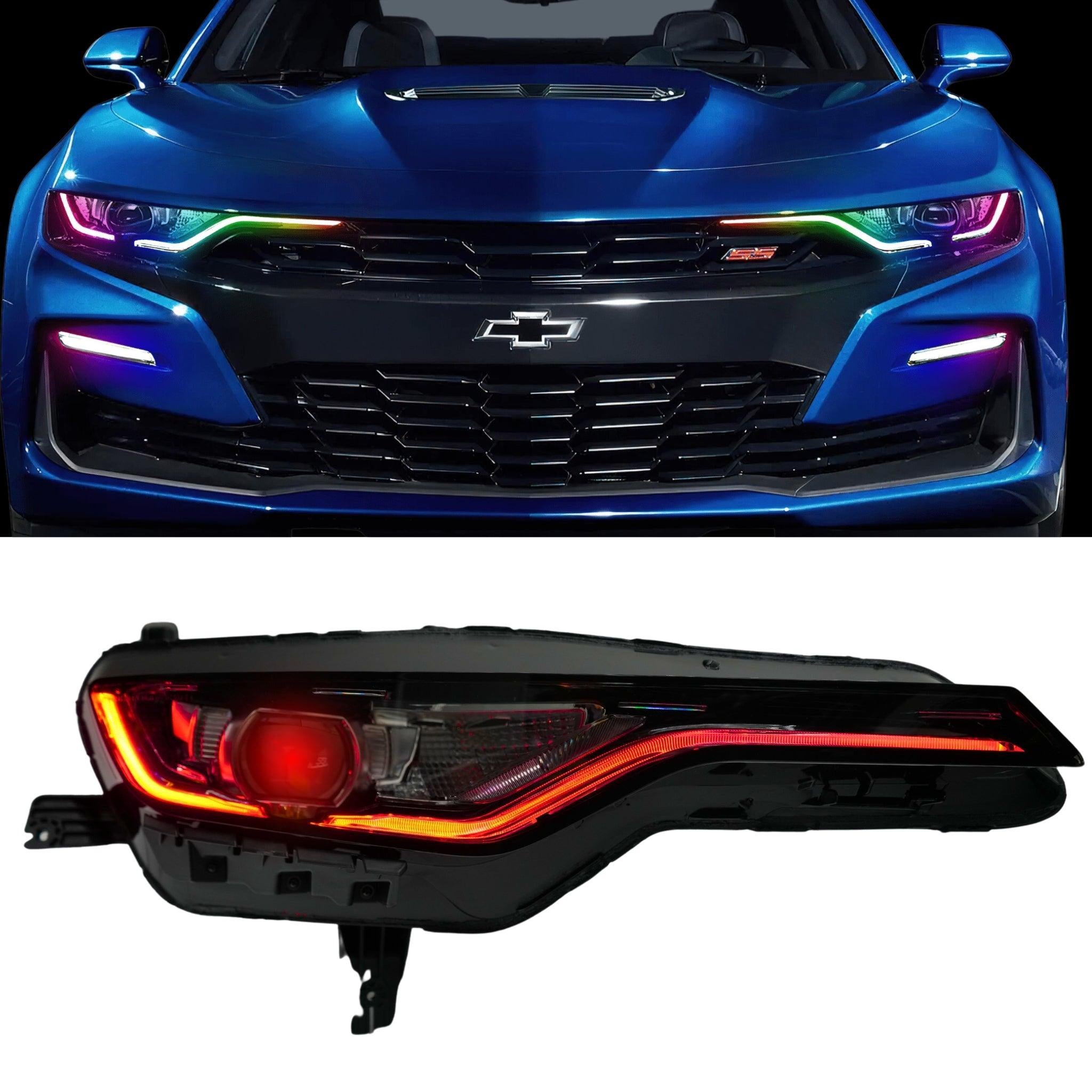 Chevrolet Camaro RS/SS RGBWA DRL Boards (2019-2024) – Custom Multicolor LED Lighting by RGB Halo Kits