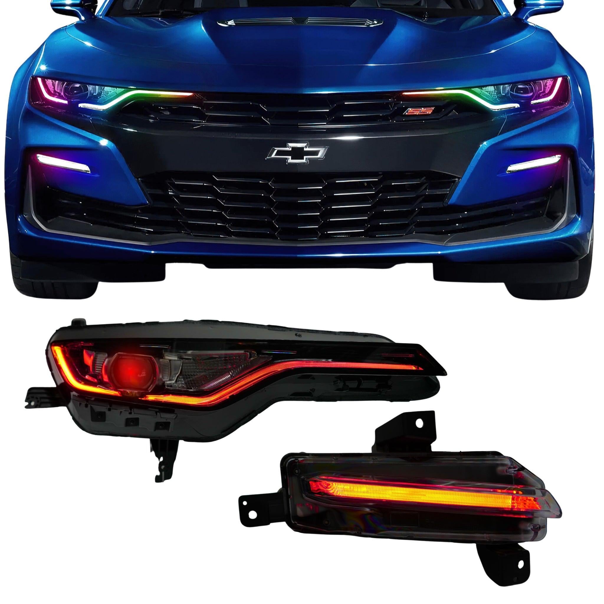 Chevrolet Camaro RS/SS RGBWA DRL Boards (2019-2024) – Custom Multicolor LED Lighting by RGB Halo Kits