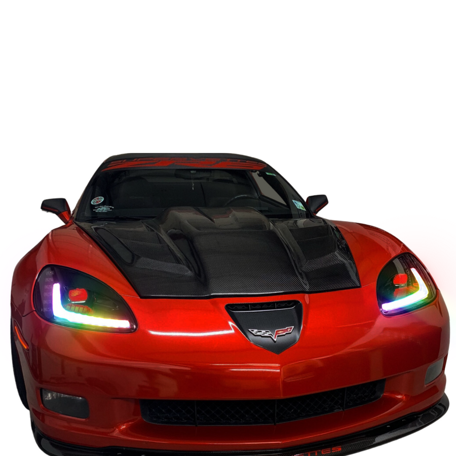 Chevrolet Corvette: Multicolor Flow Series Headlights (2005-2013) | XB Morimoto – Custom Multicolor LED Lighting by RGB Halo Kits