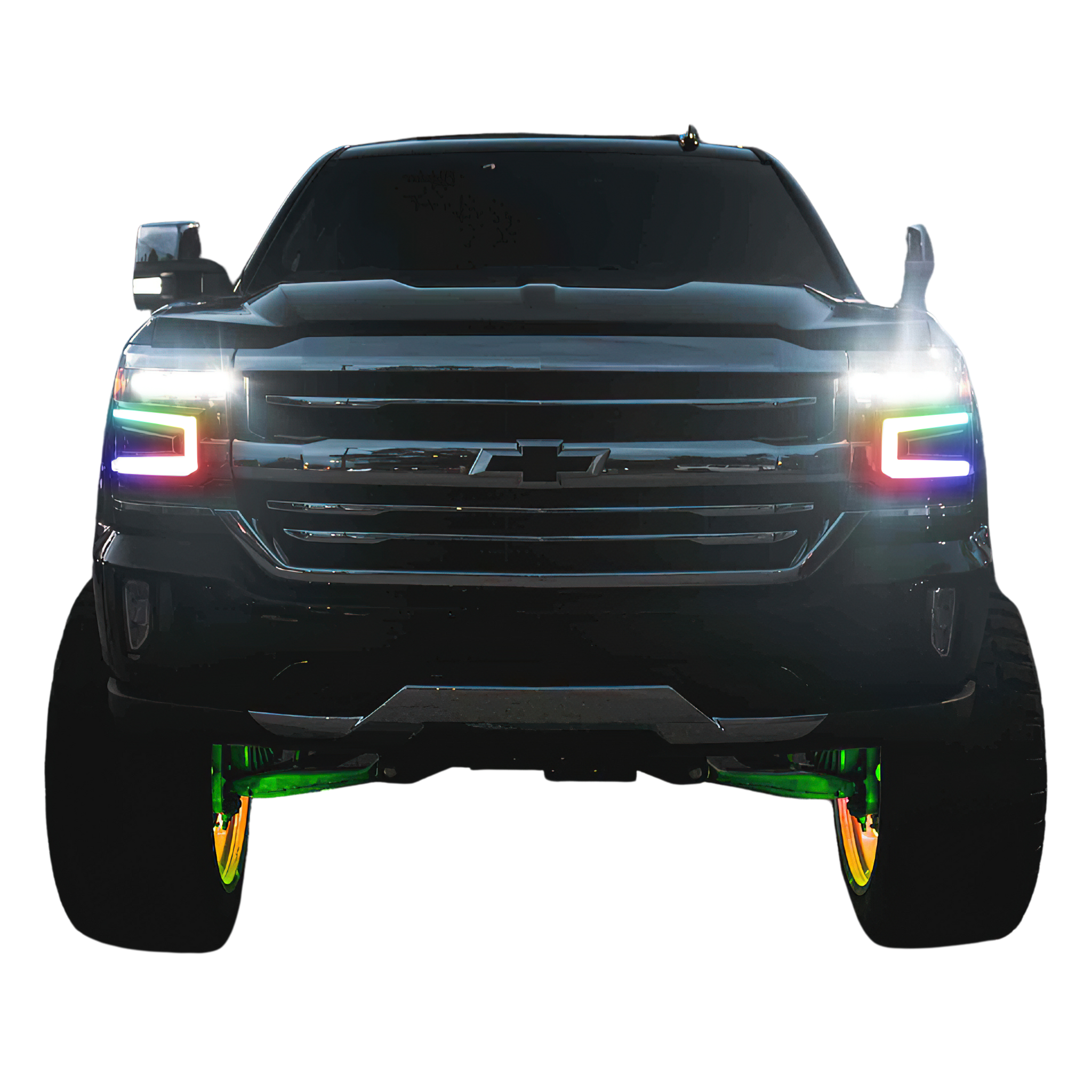 Chevrolet Silverado 1500: Multicolor Flow Series Headlights (2016-2018) | XB Morimoto – Custom Multicolor LED Lighting by RGB Halo Kits