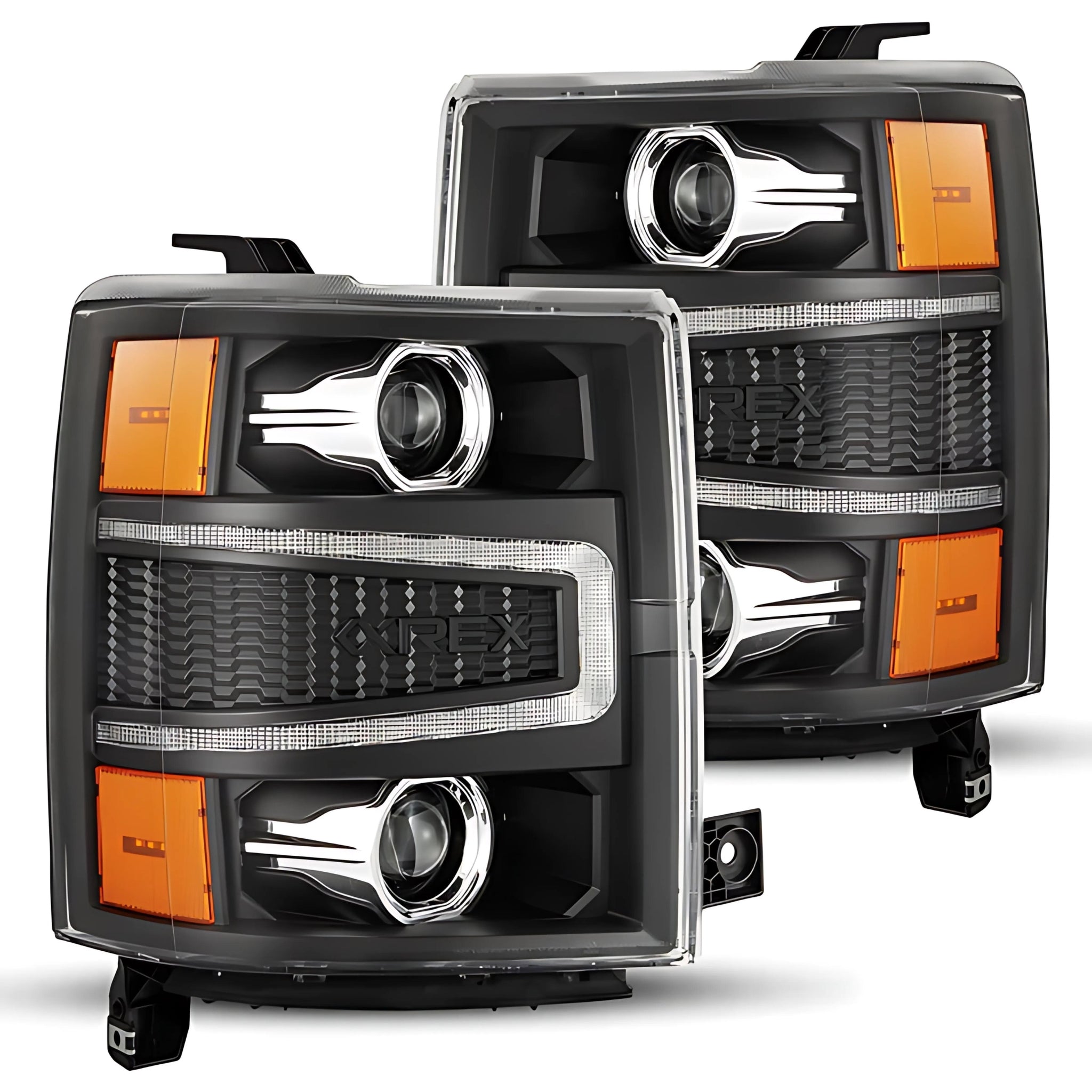 Chevrolet Silverado (2014-2015) Headlights | Alpharex – Custom Multicolor LED Lighting by RGB Halo Kits