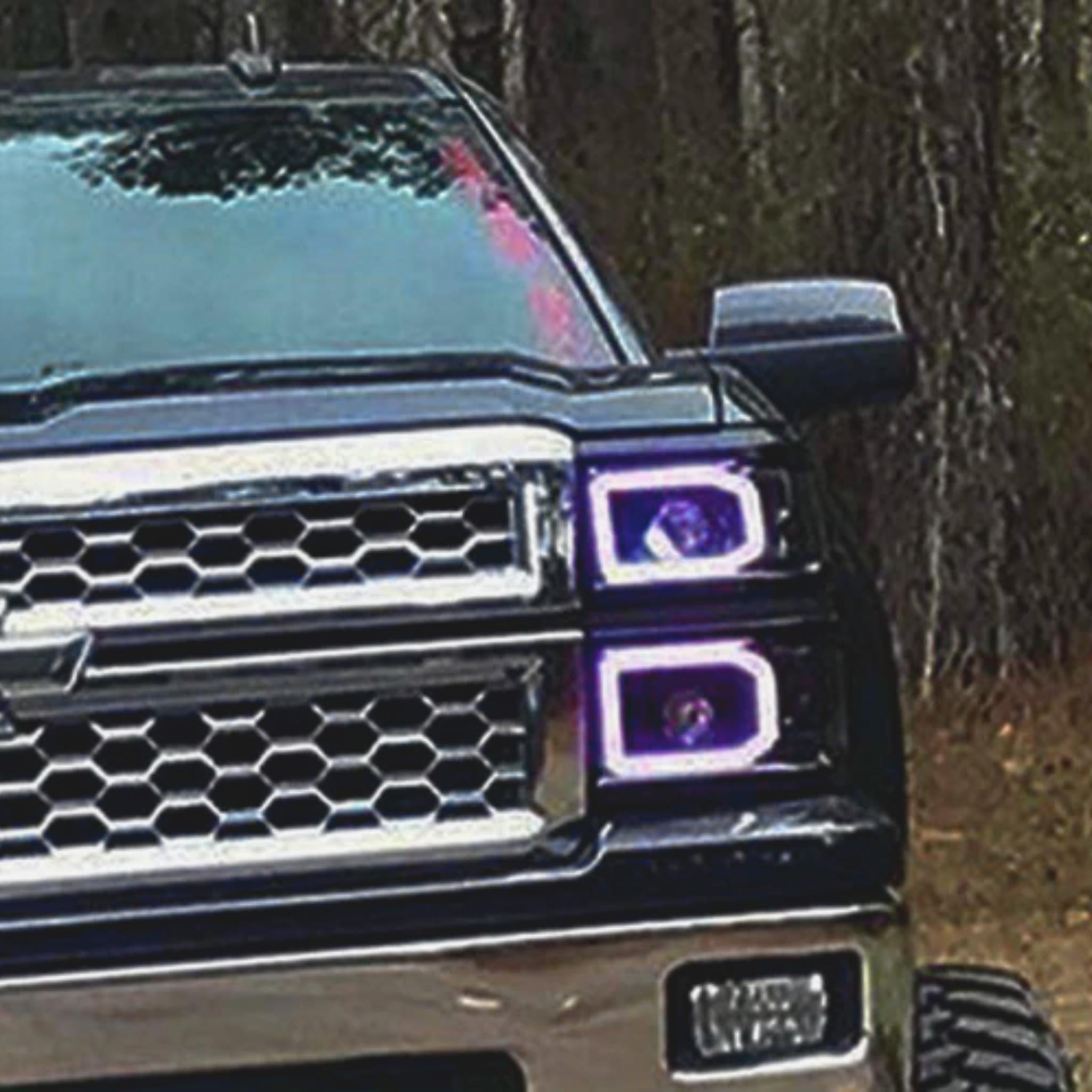 Chevrolet Silverado (Halogen) Multicolor Halo Kit (2014-2015) – Custom Multicolor LED Lighting by RGB Halo Kits