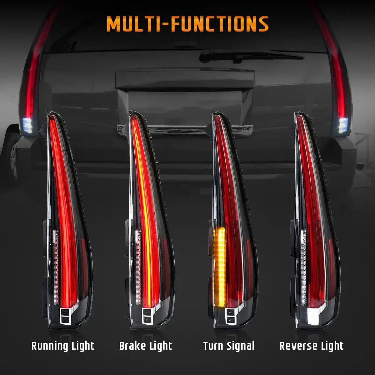 Chevrolet Suburban | Tahoe | GMC Yukon | LED Tail Lights (2007-2014) – Custom Multicolor LED Lighting by RGB Halo Kits