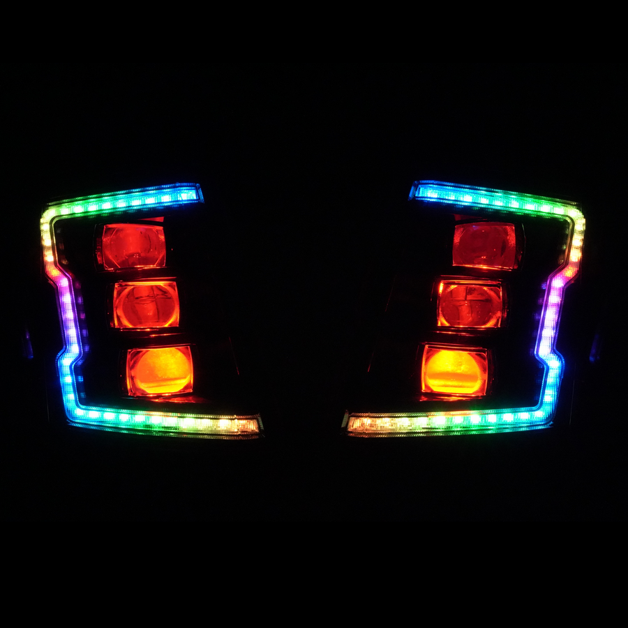 Chevrolet Tahoe / Suburban: Multicolor Flow Series Headlights (2015-2020) | XB Morimoto – Custom Multicolor LED Lighting by RGB Halo Kits