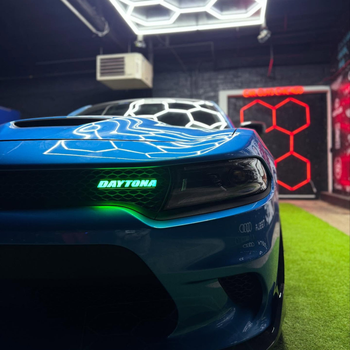 Daytona LED Emblem Badge: (Multicolor)