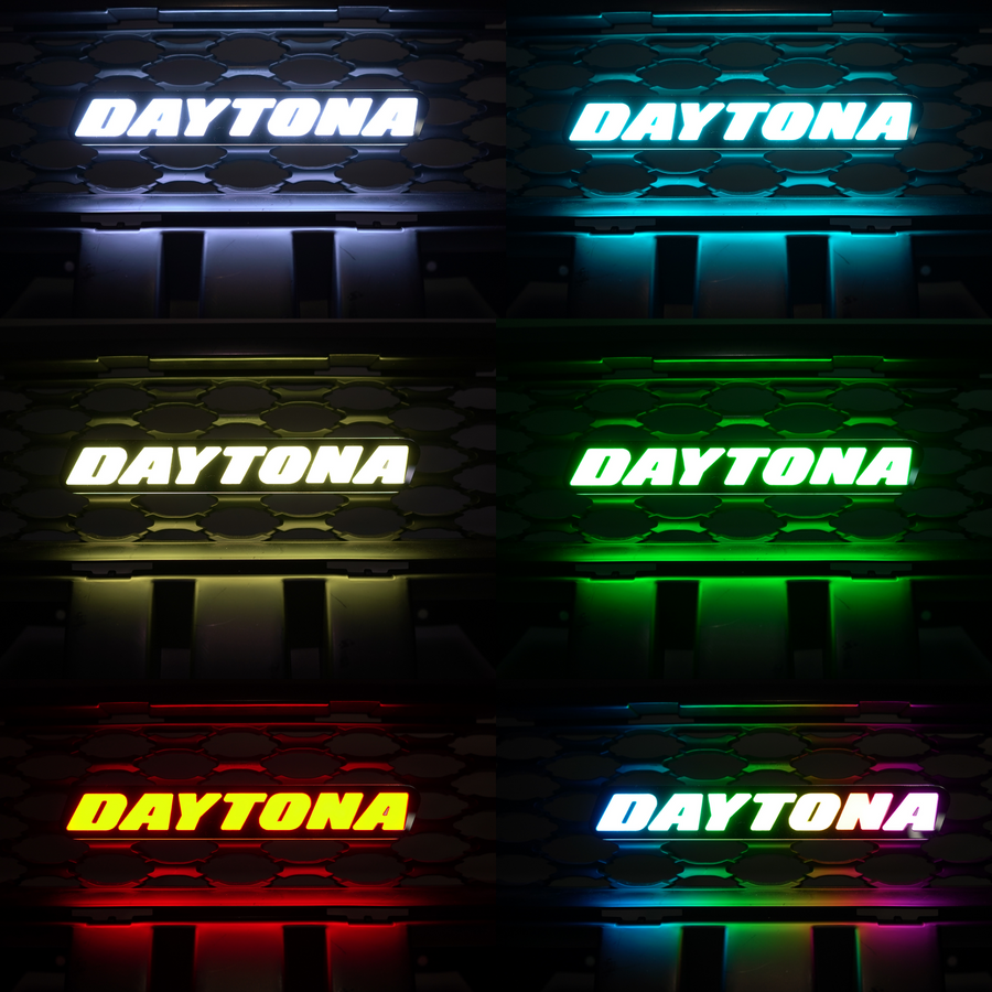 Daytona LED Emblem Badge: (Multicolor)