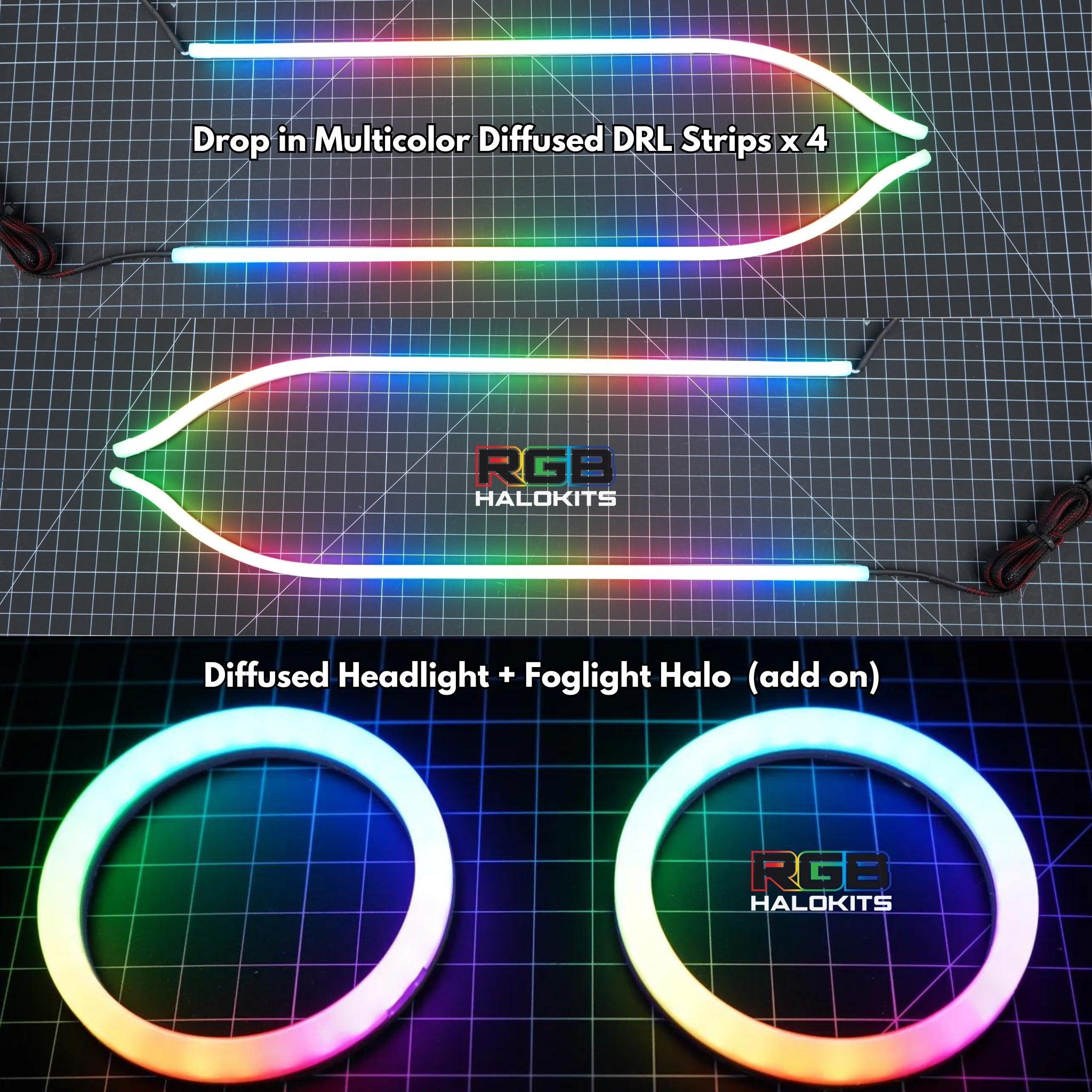 Dodge Charger Flow Series DRL Boards | Diffused LED (2015-2023) – Custom Multicolor LED Lighting by RGB Halo Kits