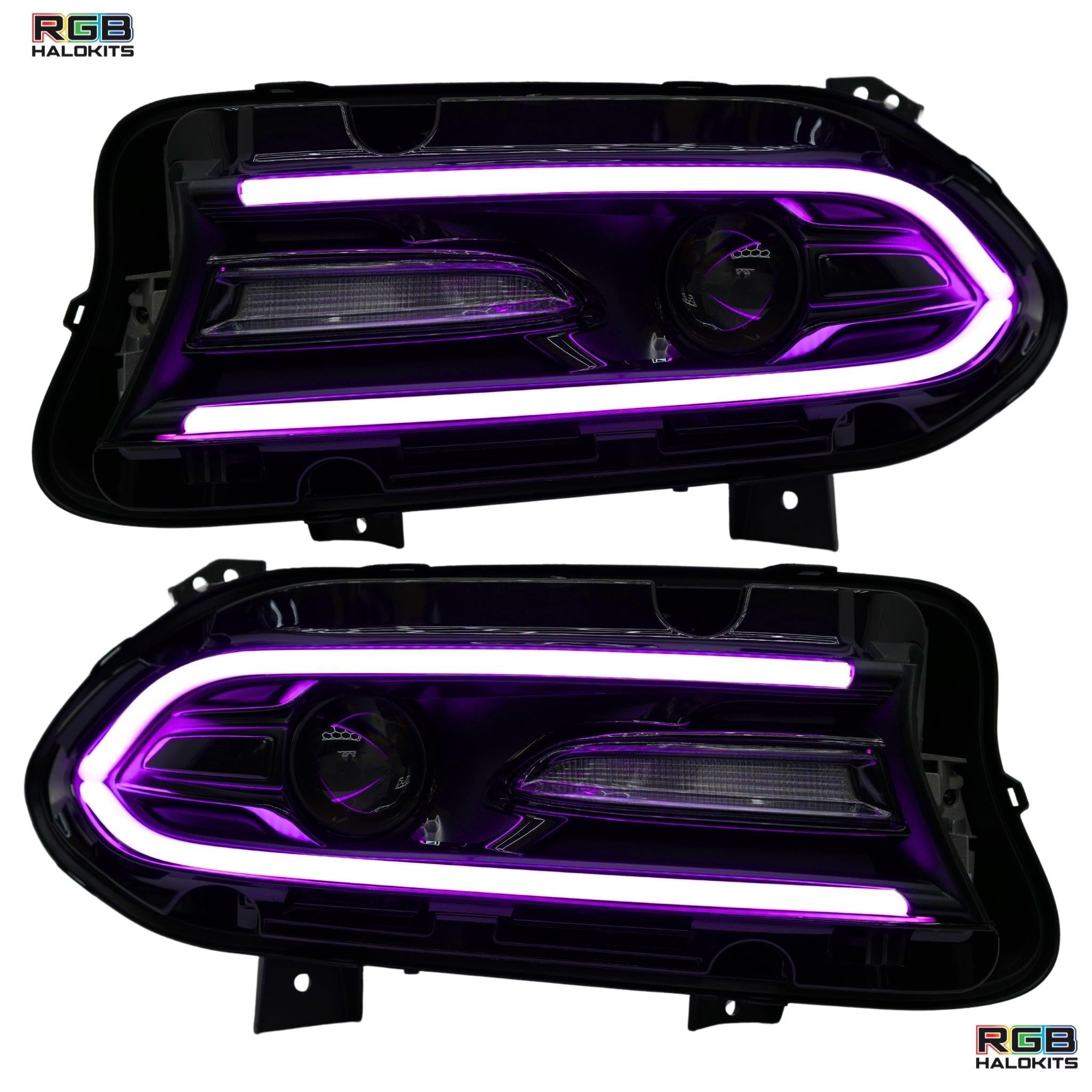 Dodge Charger Flow Series DRL Boards | Diffused LED (2015-2023) – Custom Multicolor LED Lighting by RGB Halo Kits