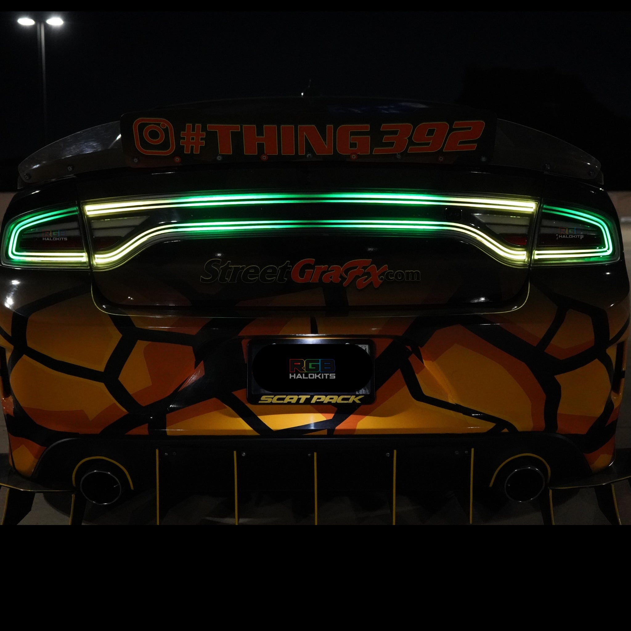 Dodge Charger カスタムテールライト Dodge Charger Multicolor Flow Nova LED Tail Lights (2015-2024)
