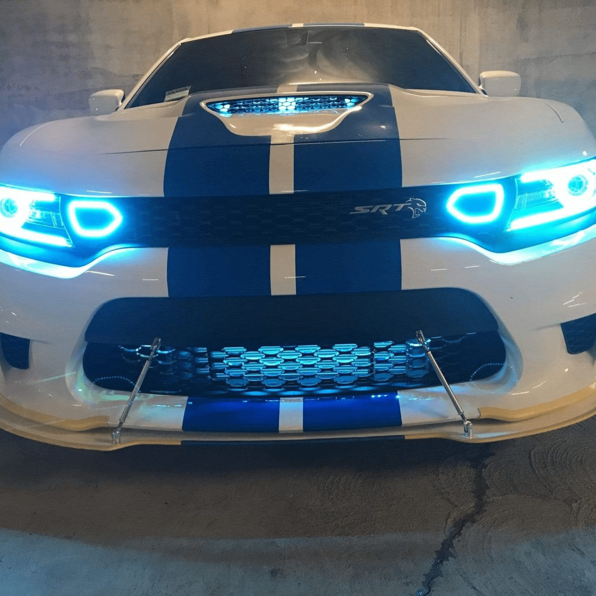 Dodge Charger Snorkel Air Intake Multicolor Halo Kit (2019-2023) – Custom Multicolor LED Lighting by RGB Halo Kits
