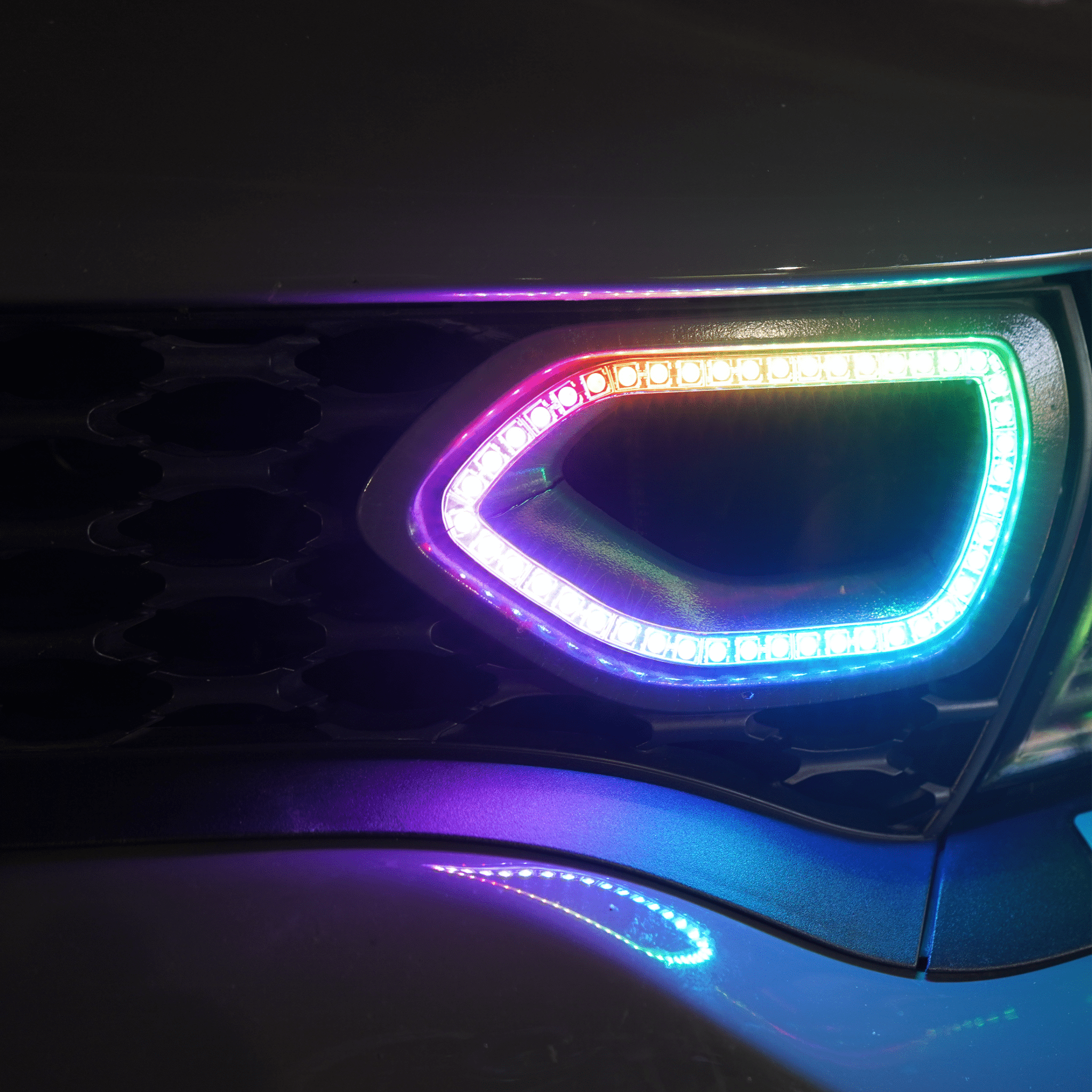 Dodge Charger Snorkel Air Intake Multicolor Halo Kit (2019-2023) – Custom Multicolor LED Lighting by RGB Halo Kits