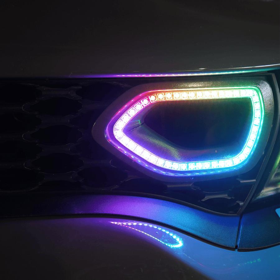 Dodge Charger Snorkel Air Intake Multicolor Halo Kit (2019-2023) – Custom Multicolor LED Lighting by RGB Halo Kits