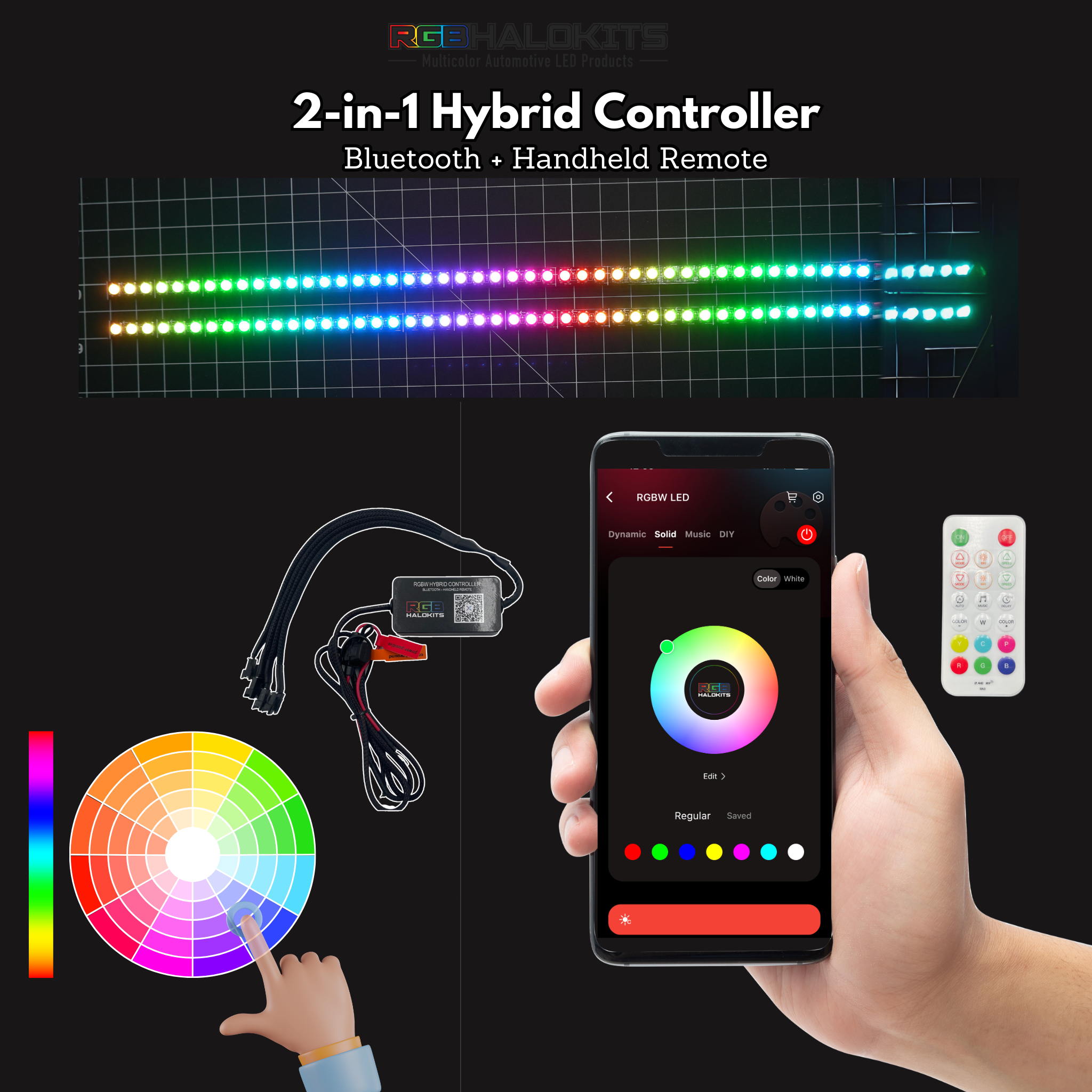 Flexible Accent Headlight Strips | Multicolor Flow Series – Custom Multicolor LED Lighting by RGB Halo Kits