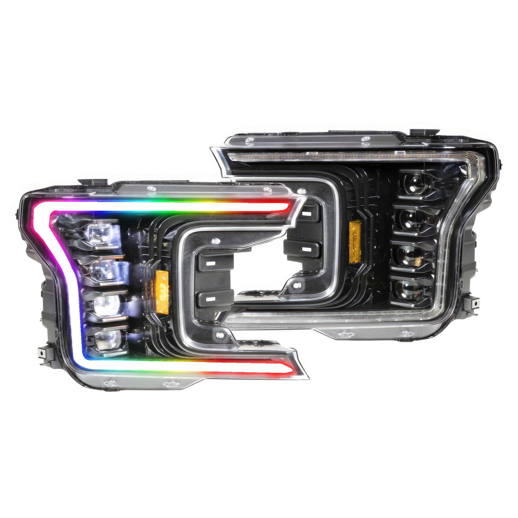Ford F-150: Multicolor Flow Series Headlights (2018-2020) | XB Morimoto – Custom Multicolor LED Lighting by RGB Halo Kits