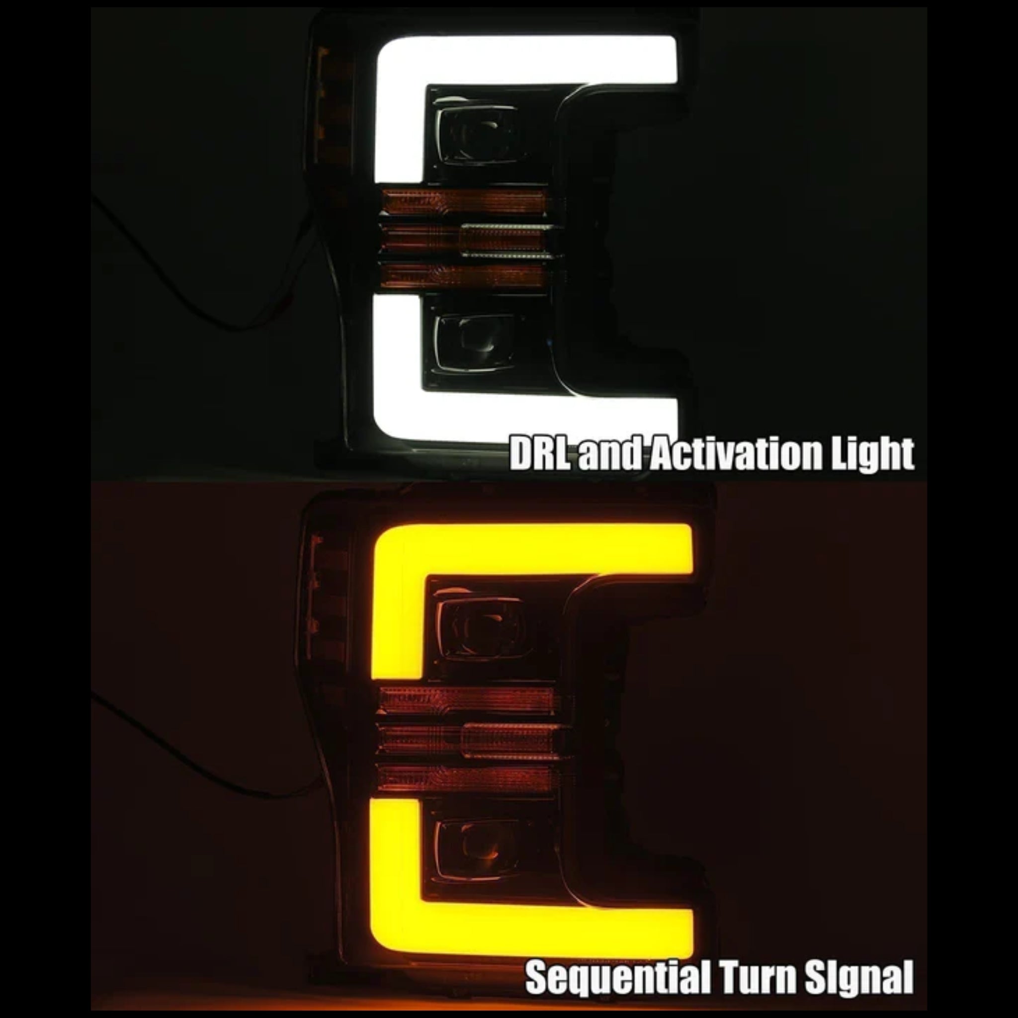 Ford F150 (2017-2019) Super Duty Headlights | Alpharex – Custom Multicolor LED Lighting by RGB Halo Kits