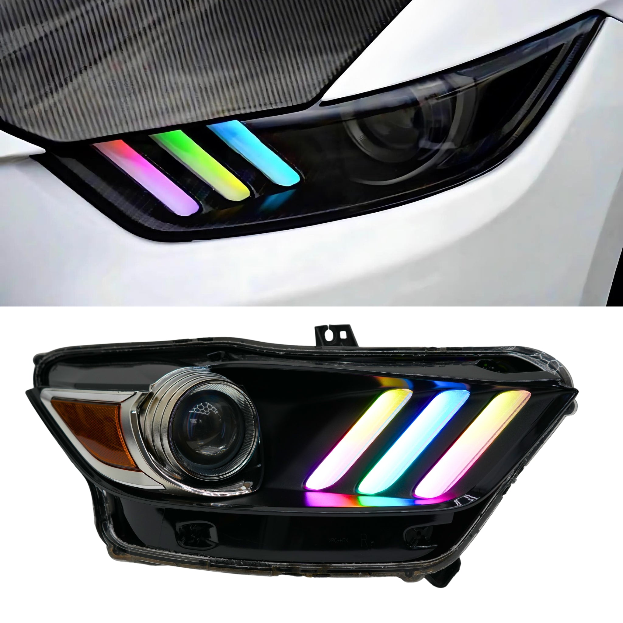 Ford Mustang Multicolor Flow Series DRL Boards (2015-2017) – Custom Multicolor LED Lighting by RGB Halo Kits