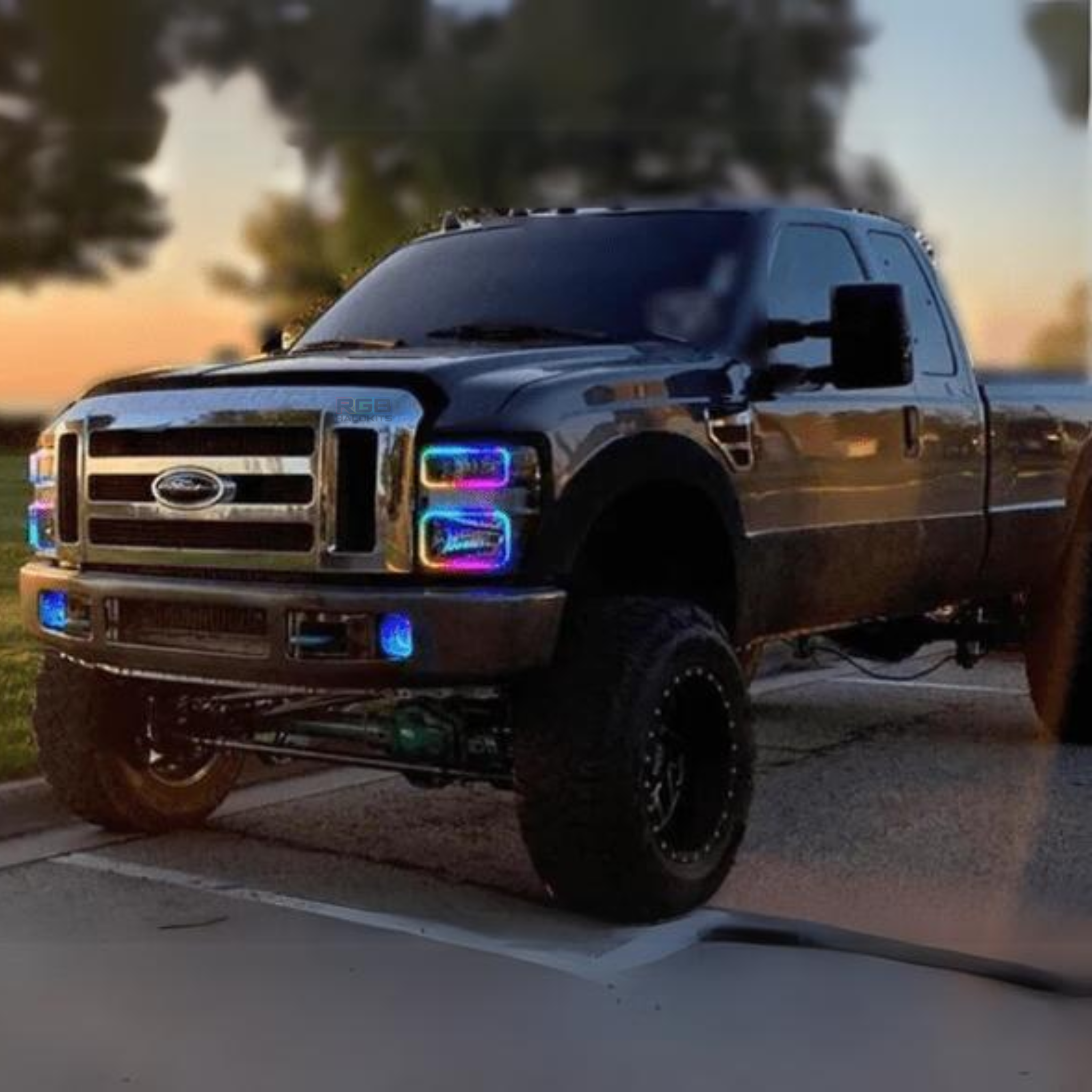 Ford Super Duty Multicolor Flow Halo Kit (2008-2010) – Custom Multicolor LED Lighting by RGB Halo Kits