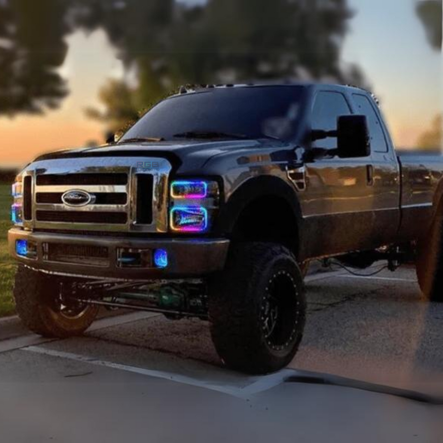 Ford Super Duty Multicolor Flow Halo Kit (2008-2010) – Custom Multicolor LED Lighting by RGB Halo Kits