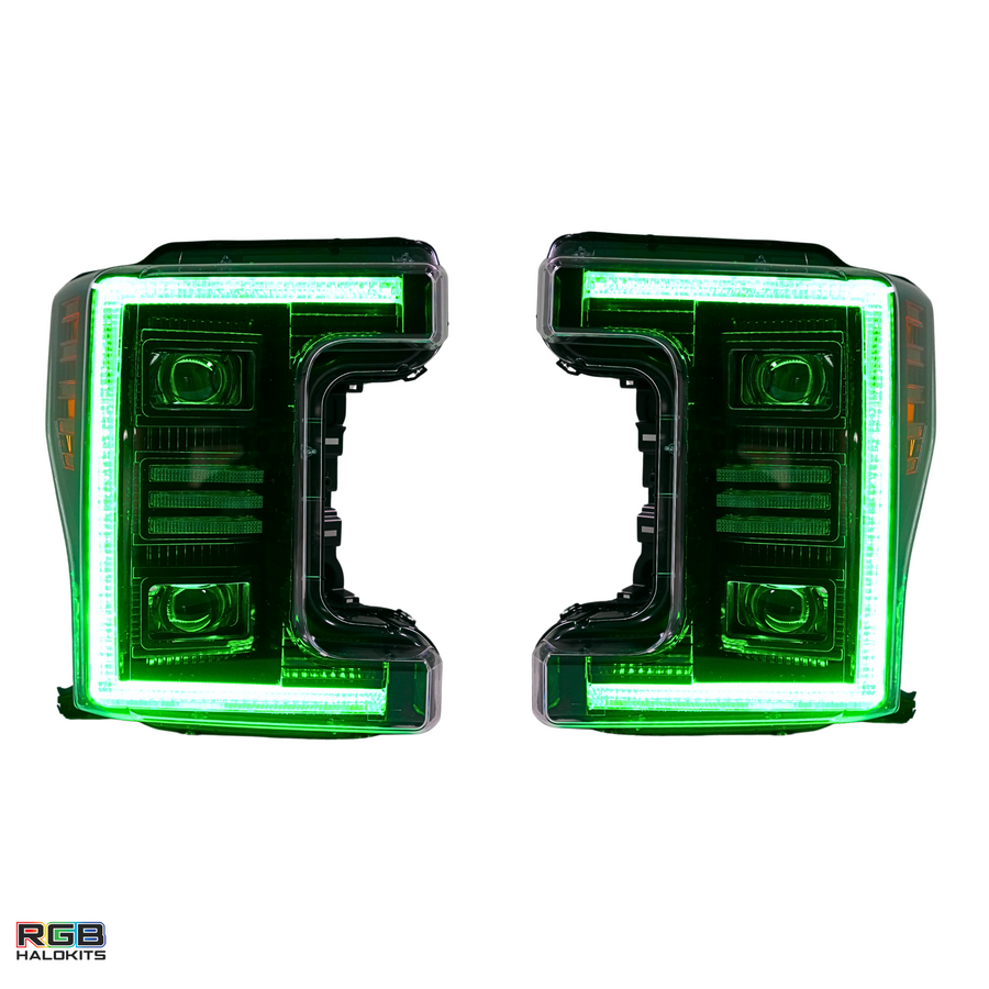 Ford Super Duty: Multicolor Headlights (2017-2019) | XRGB – Custom Multicolor LED Lighting by RGB Halo Kits
