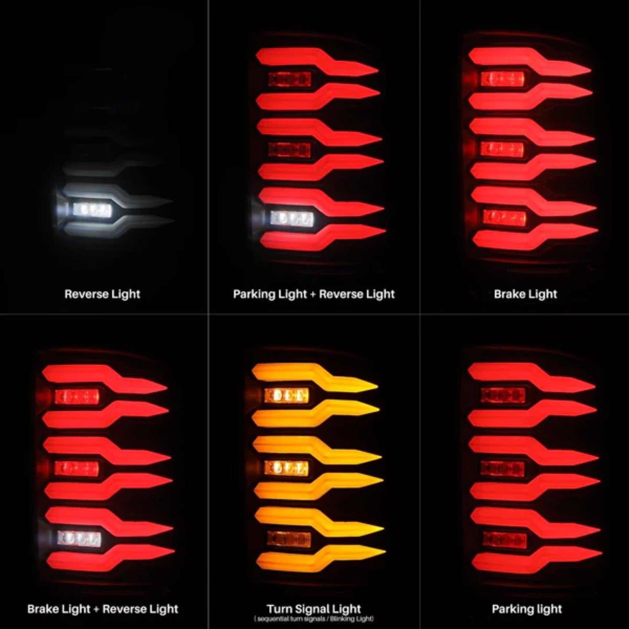 GMC Sierra (2007-2013) LUXX-Series Tail Lights | Alpharex – Custom Multicolor LED Lighting by RGB Halo Kits