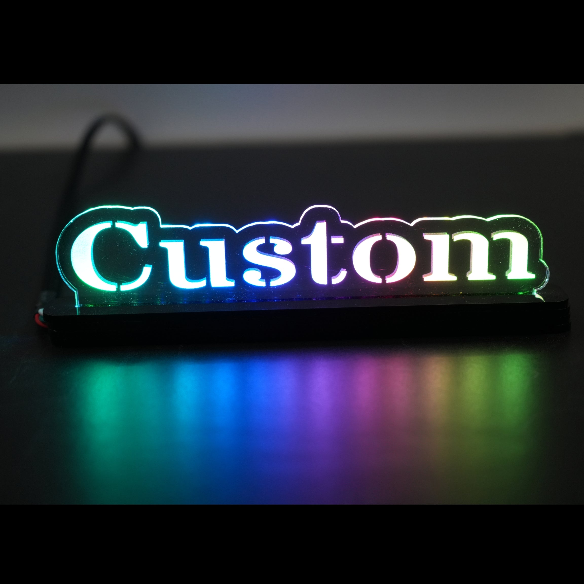 GlowTag™ – Custom LED Name Badge – Custom Multicolor LED Lighting by RGB Halo Kits