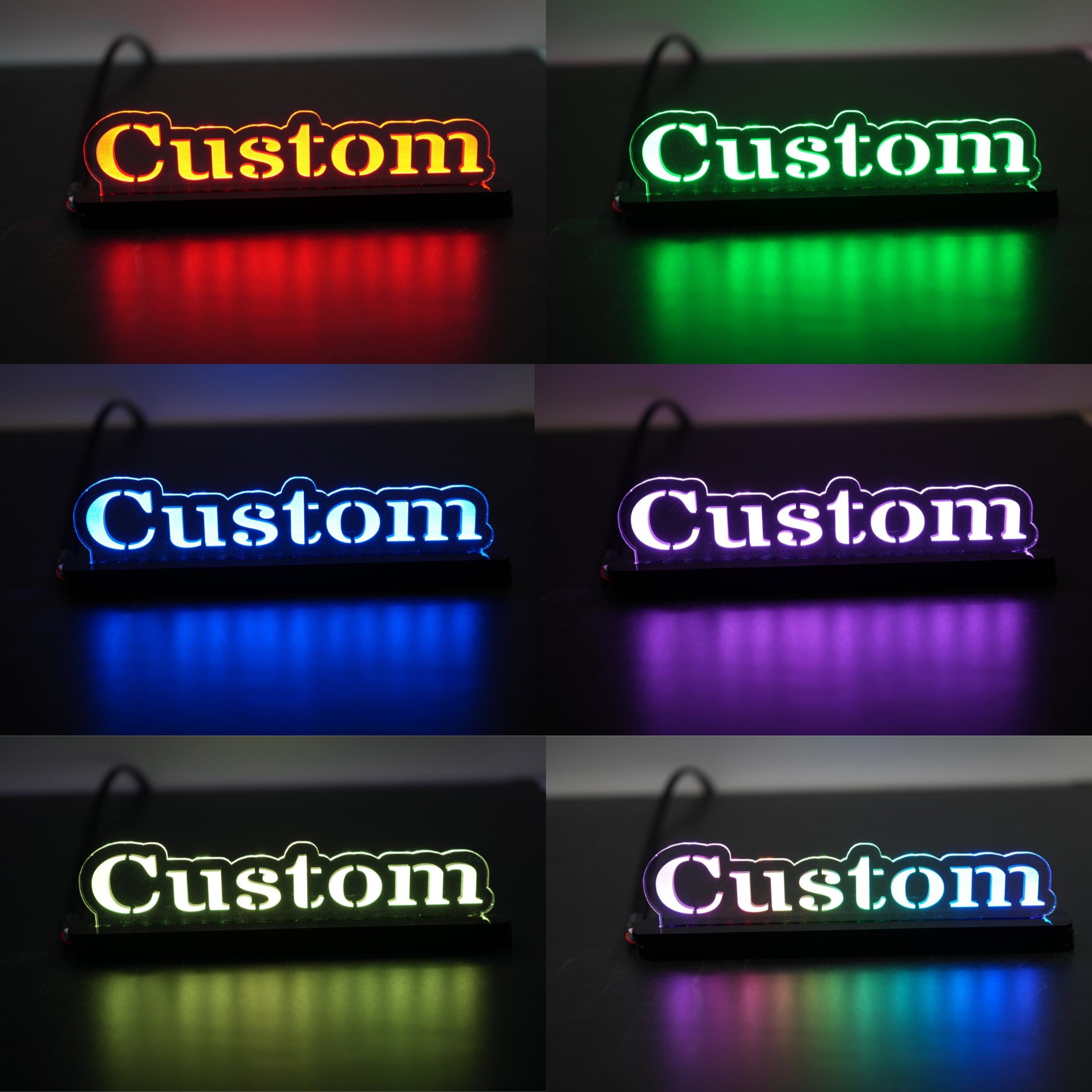 GlowTag™ – Custom LED Name Badge – Custom Multicolor LED Lighting by RGB Halo Kits
