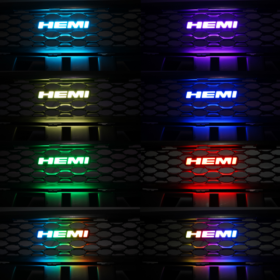 Hemi LED Badge (Multicolor Flow) – Custom Multicolor LED Lighting by RGB Halo Kits