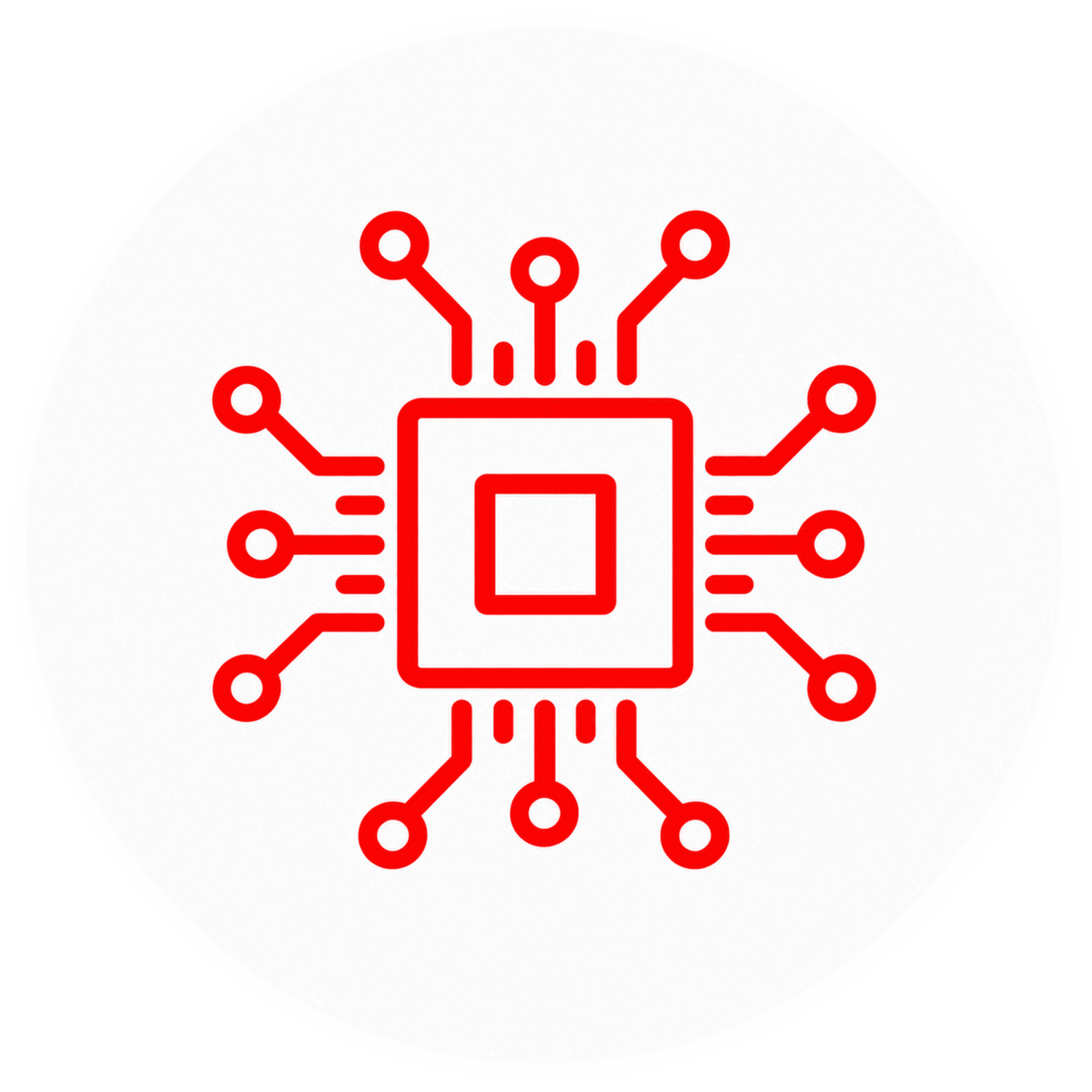 LED lighting technology circuit icon