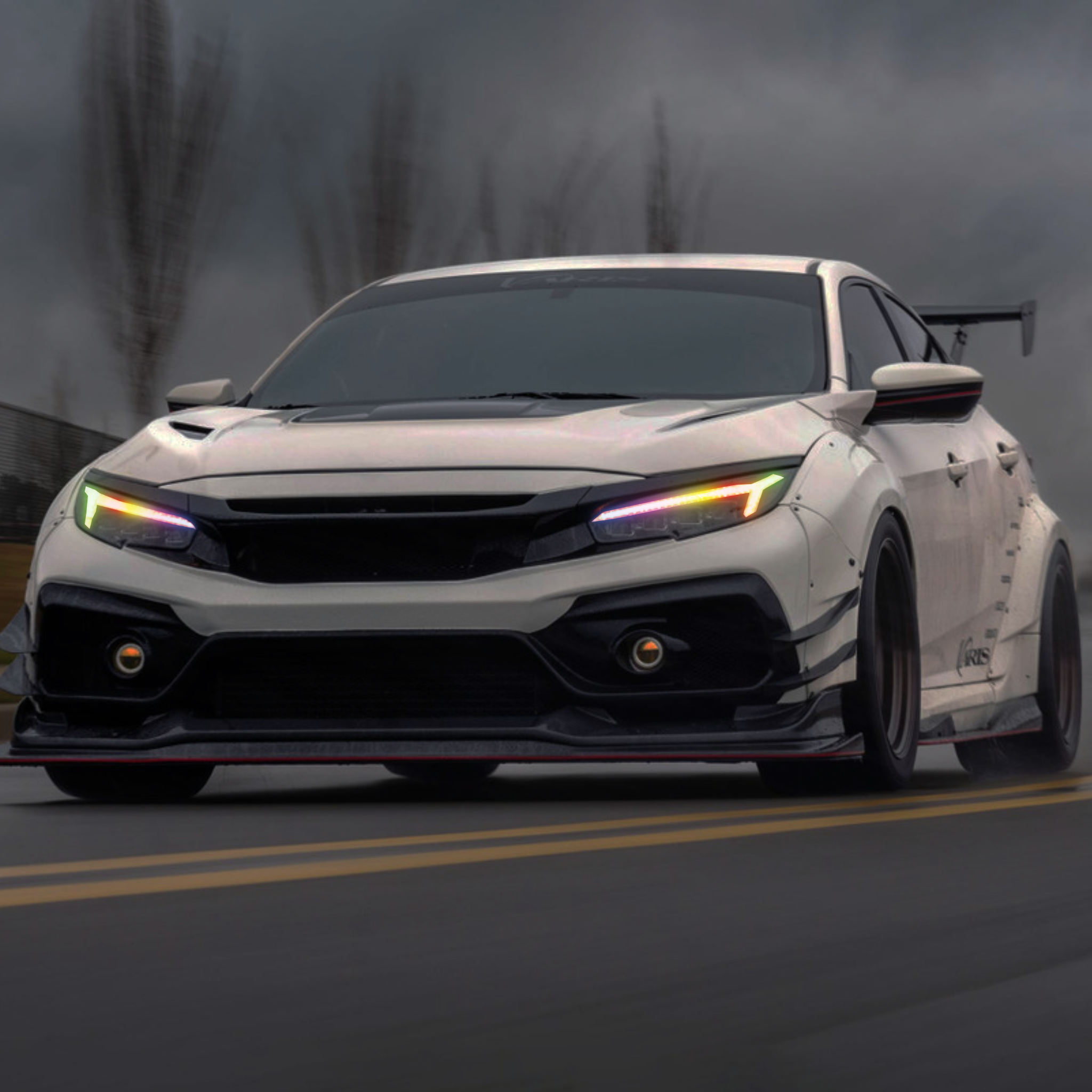 Honda Civic: Multicolor Flow Series LED Headlights (2016-2021) | XB Morimoto – Custom Multicolor LED Lighting by RGB Halo Kits