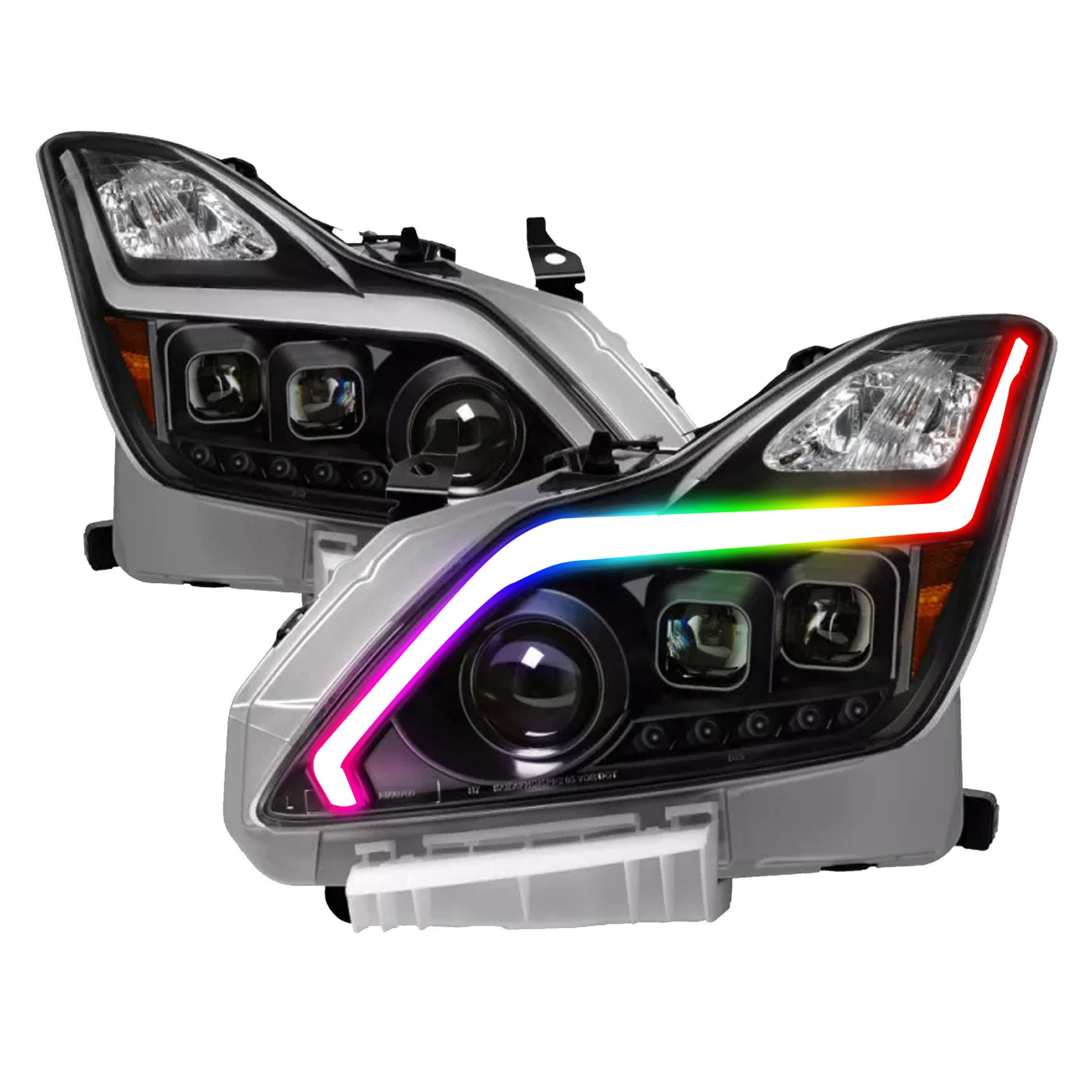 インフィニティ G37 ヘッドライト 2個セット Infiniti G37: Multicolor Flow Series Headlights (2010-2013)