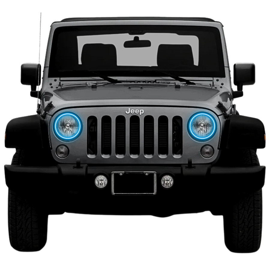 Jeep Wrangler JK Multicolor Halo Kit- Surface Mount Waterproof (2007-2017) – Custom Multicolor LED Lighting by RGB Halo Kits