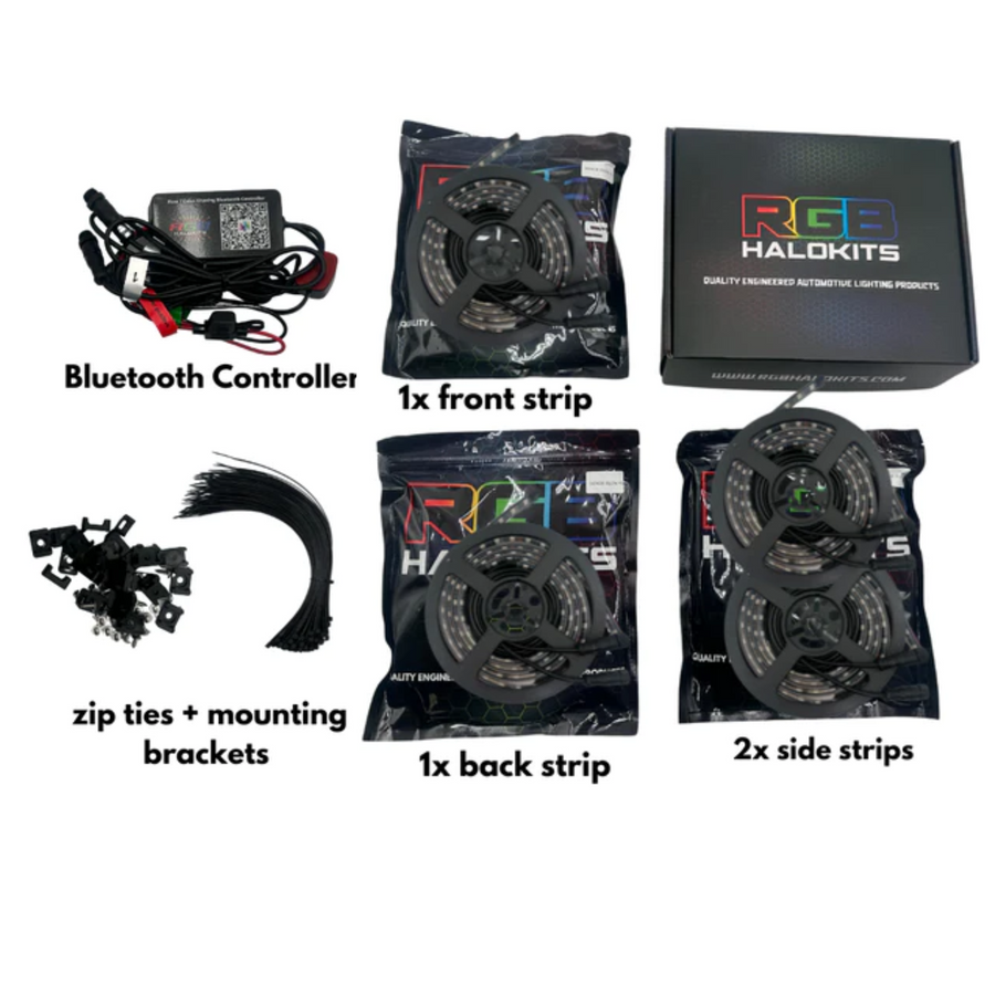 LED Underglow Lighting Kit 3.0 | 4pc Flexible – Custom Multicolor LED Lighting by RGB Halo Kits
