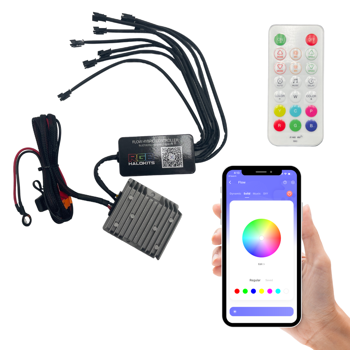 Programmable Bluetooth Led Controller Hybrid LED Controller (Bluetooth + Handheld)