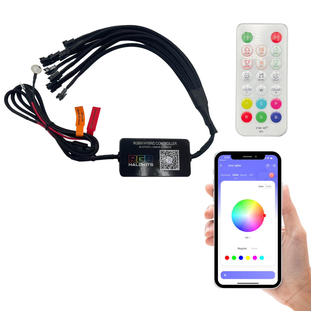Programmable Bluetooth Led Controller Hybrid LED Controller (Bluetooth + Handheld)