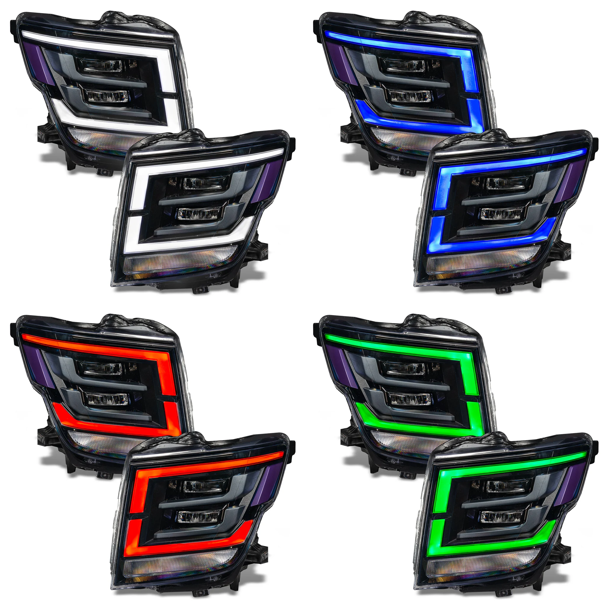 Nissan Titan Multicolor RGBW DRL Boards (2021-2022) – Custom Multicolor LED Lighting by RGB Halo Kits