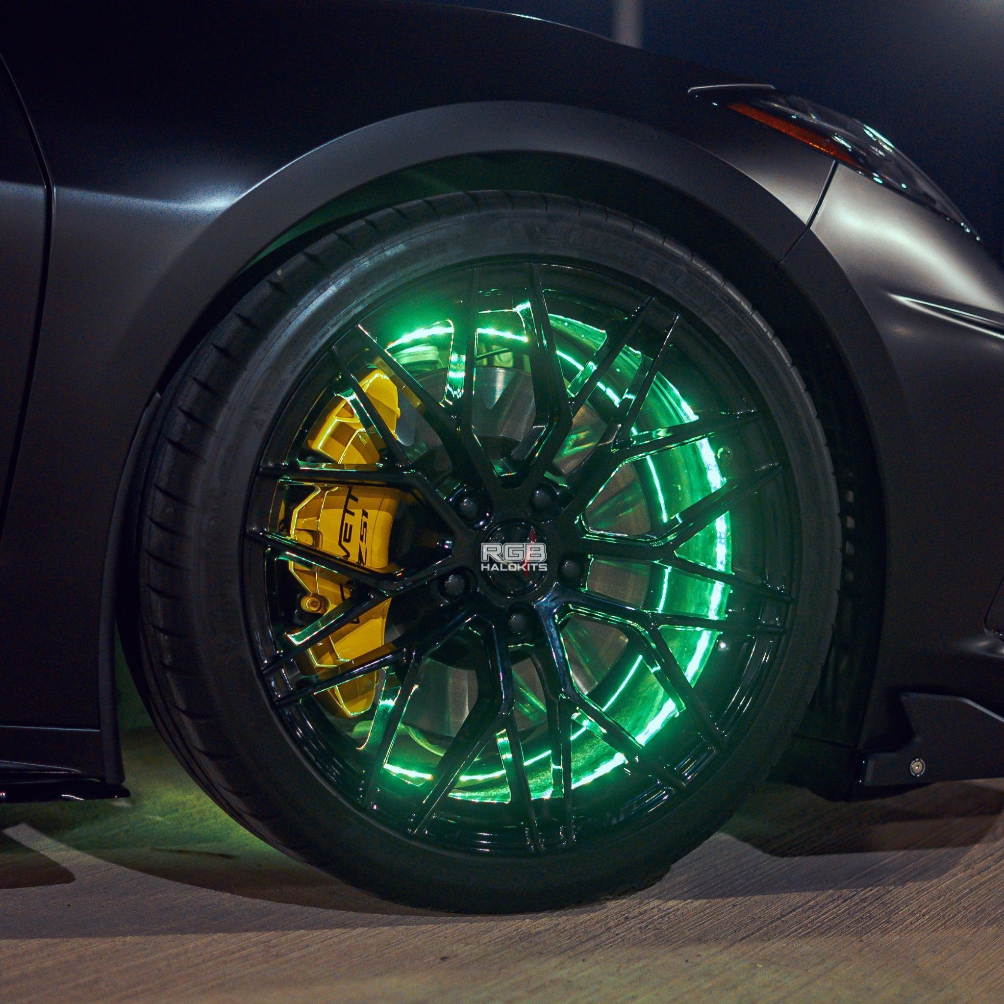 Quad 4 Row LED Wheel Ring Kit | Flow Series – Custom Multicolor LED Lighting by RGB Halo Kits