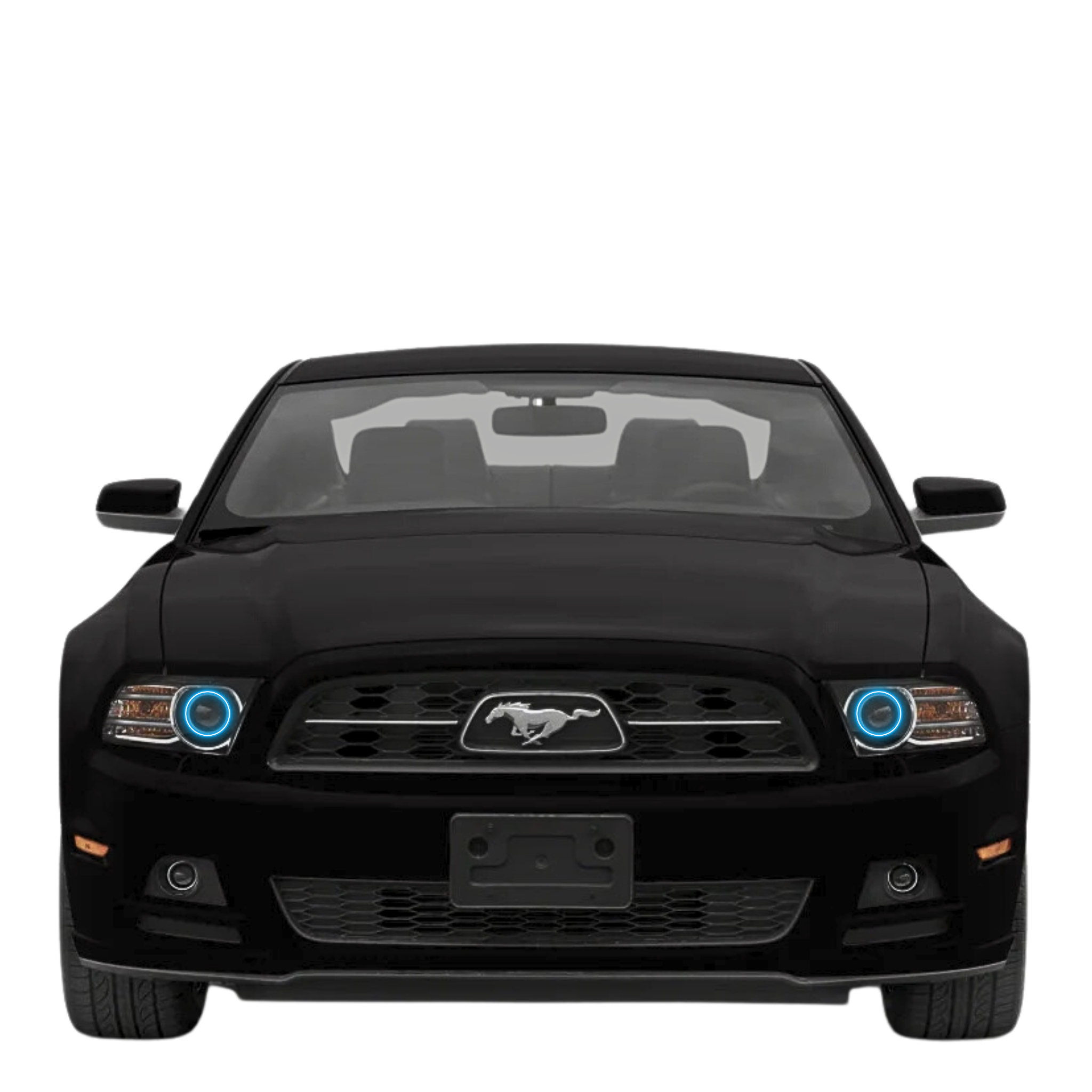 2010-2013 Ford Mustang Multicolor Halo Kit - RGB Halo Kits Multicolor Flow Series Color Chasing RGBWA LED headlight kit Colorshift Oracle Lighting Trendz OneUpLighting Morimoto theretrofitsource AutoLEDTech Diode Dynamics