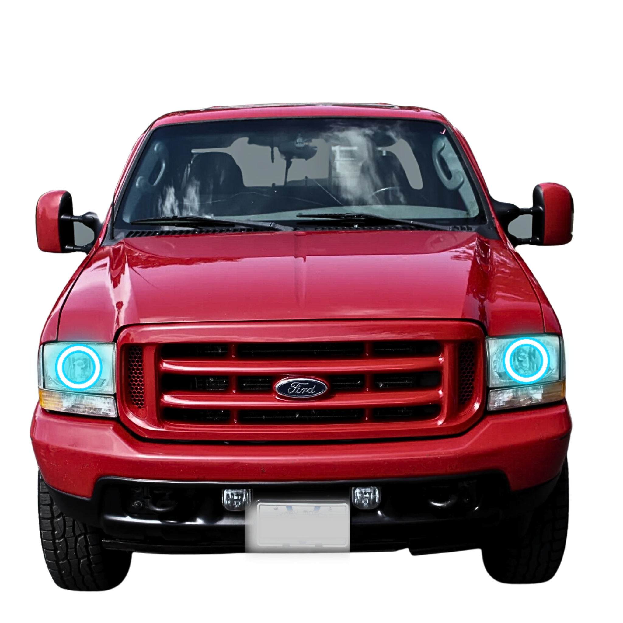 1992-2004 Ford F-250 Multicolor Halo Kit - RGB Halo Kits Multicolor Flow Series Color Chasing RGBWA LED headlight kit Oracle Lighting Trendz OneUpLighting Morimoto theretrofitsource AutoLEDTech Diode Dynamics