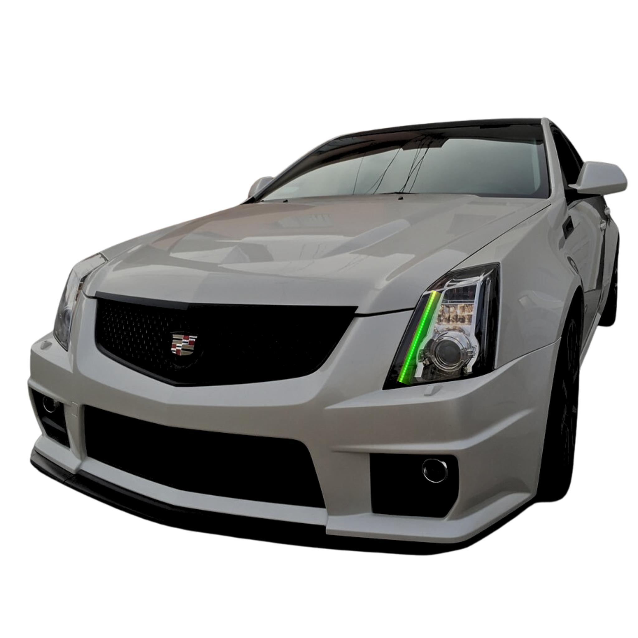 2008-2014 Cadillac CTSV RGBW DRL Boards - RGB Halo Kits Multicolor Flow Series Color Chasing RGBWA LED headlight kit Colorshift Oracle Lighting Trendz OneUpLighting Morimoto theretrofitsource AutoLEDTech Diode Dynamics