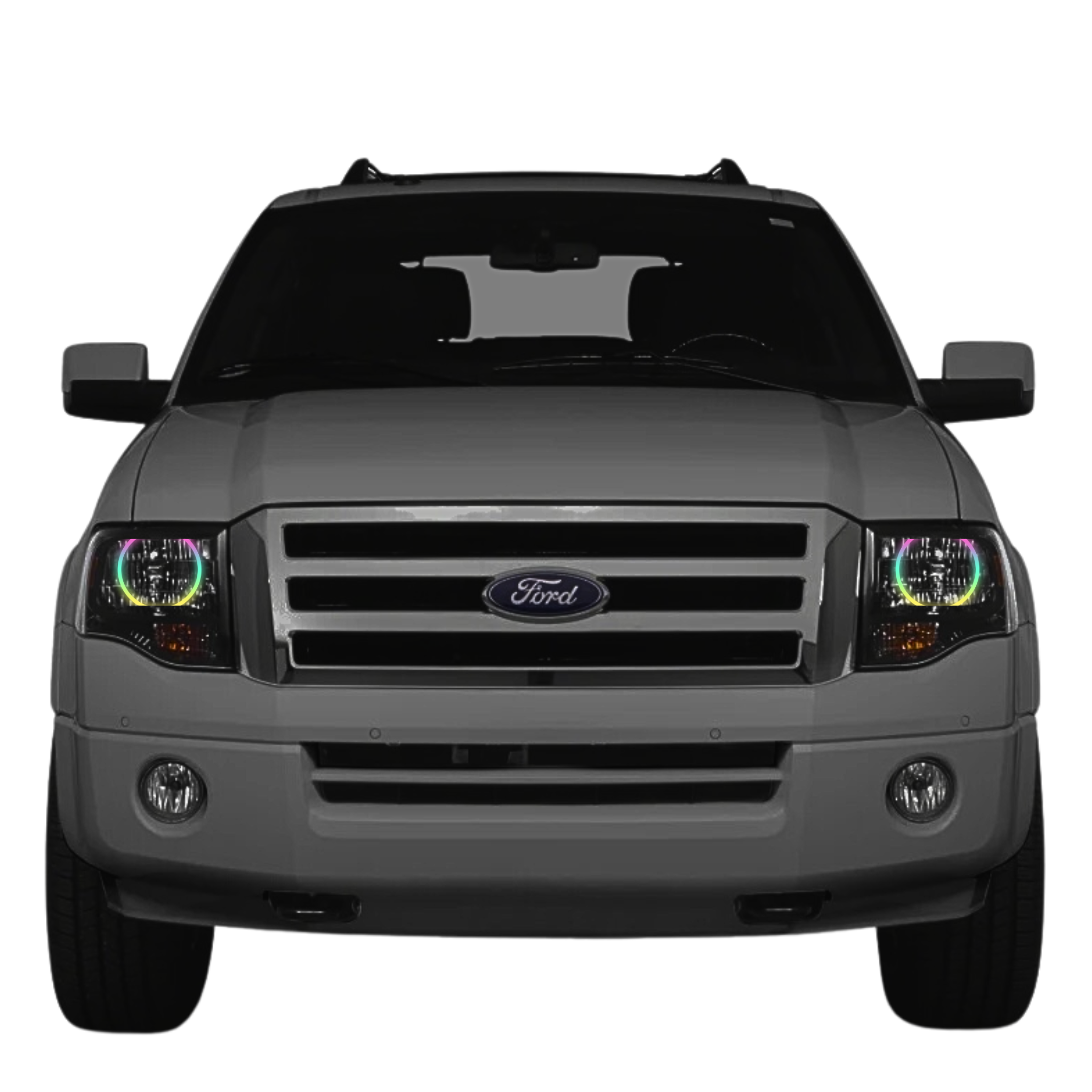 2007-2014 Ford expedition Multicolor Halo kit - RGB Halo Kits Multicolor Flow Series Color Chasing RGBWA LED headlight kit Colorshift Oracle Lighting Trendz OneUpLighting Morimoto theretrofitsource AutoLEDTech Diode Dynamics